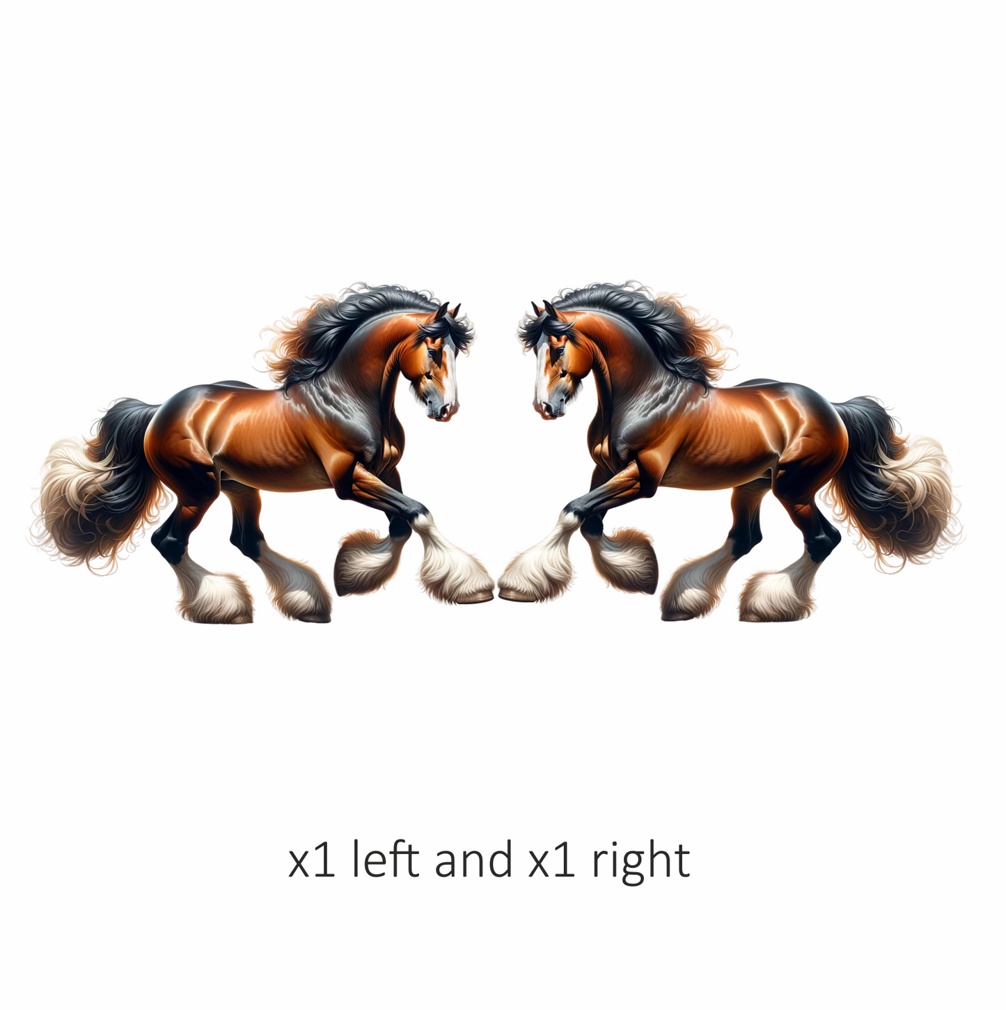 Brown Horse Draft Shire Strong Vinyl Sticker Decal