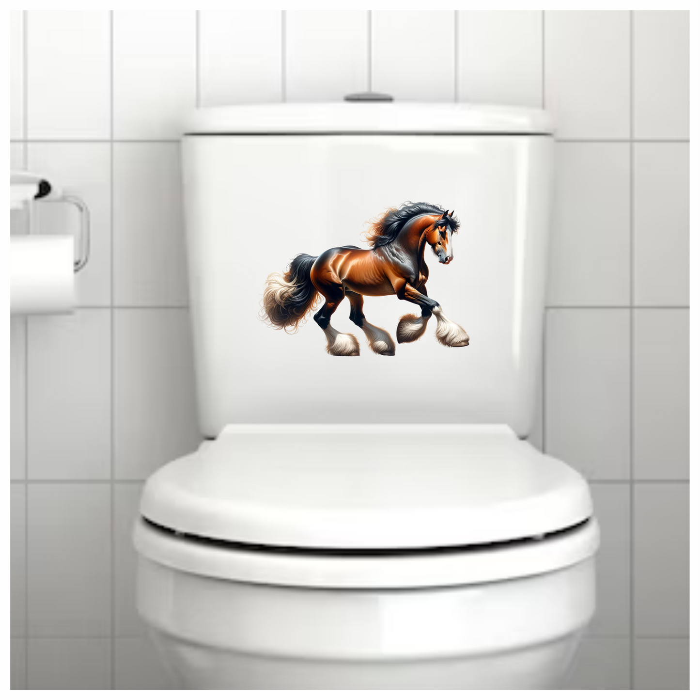 Brown Horse Draft Shire Strong Vinyl Sticker Decal