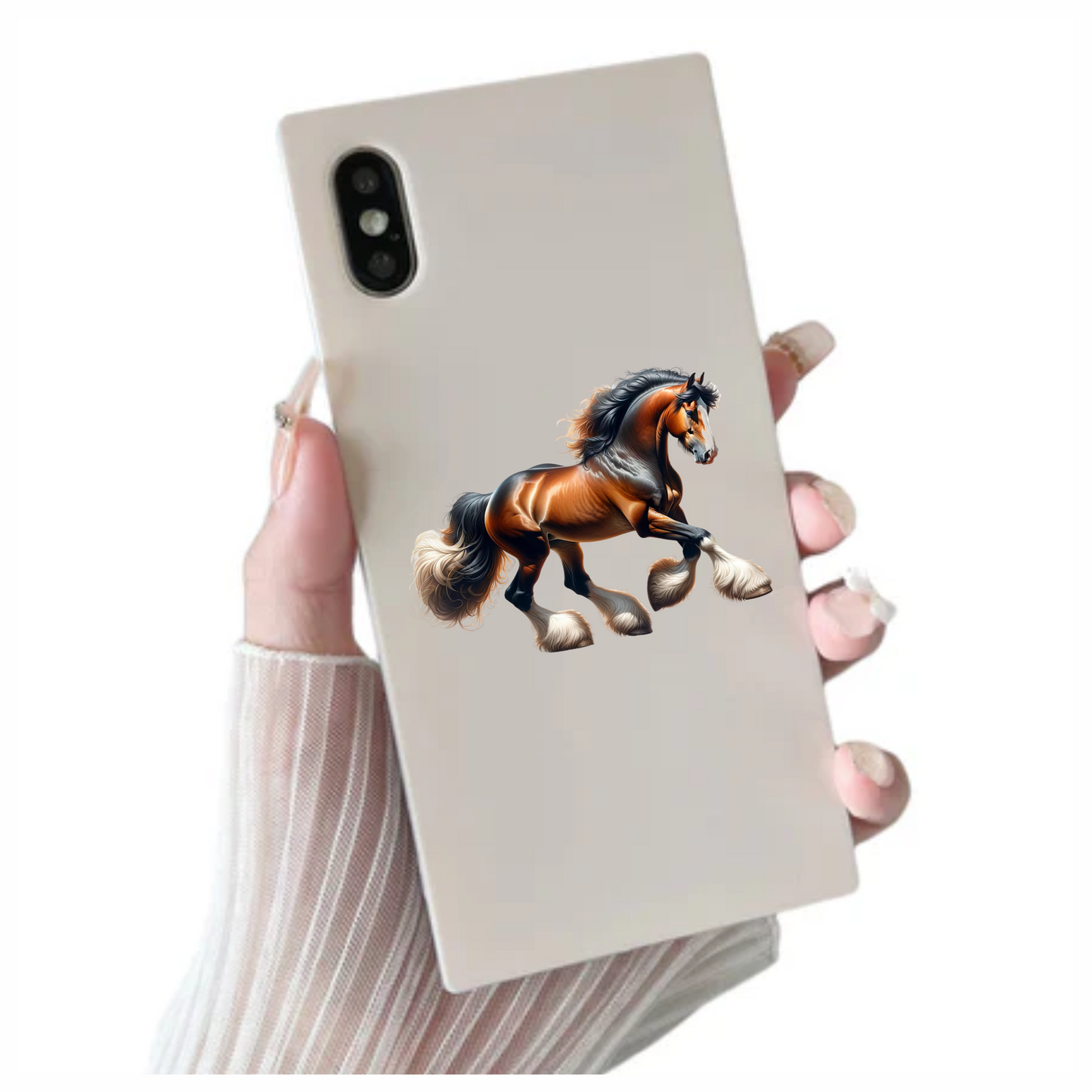 Brown Horse Draft Shire Strong Vinyl Sticker Decal