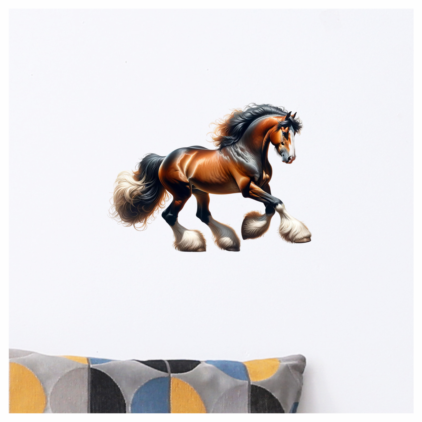 Brown Horse Draft Shire Strong Vinyl Sticker Decal