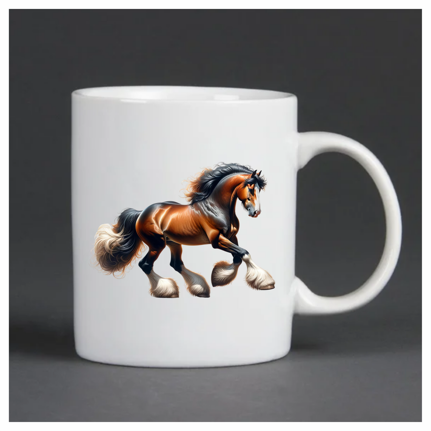 Brown Horse Draft Shire Strong Vinyl Sticker Decal