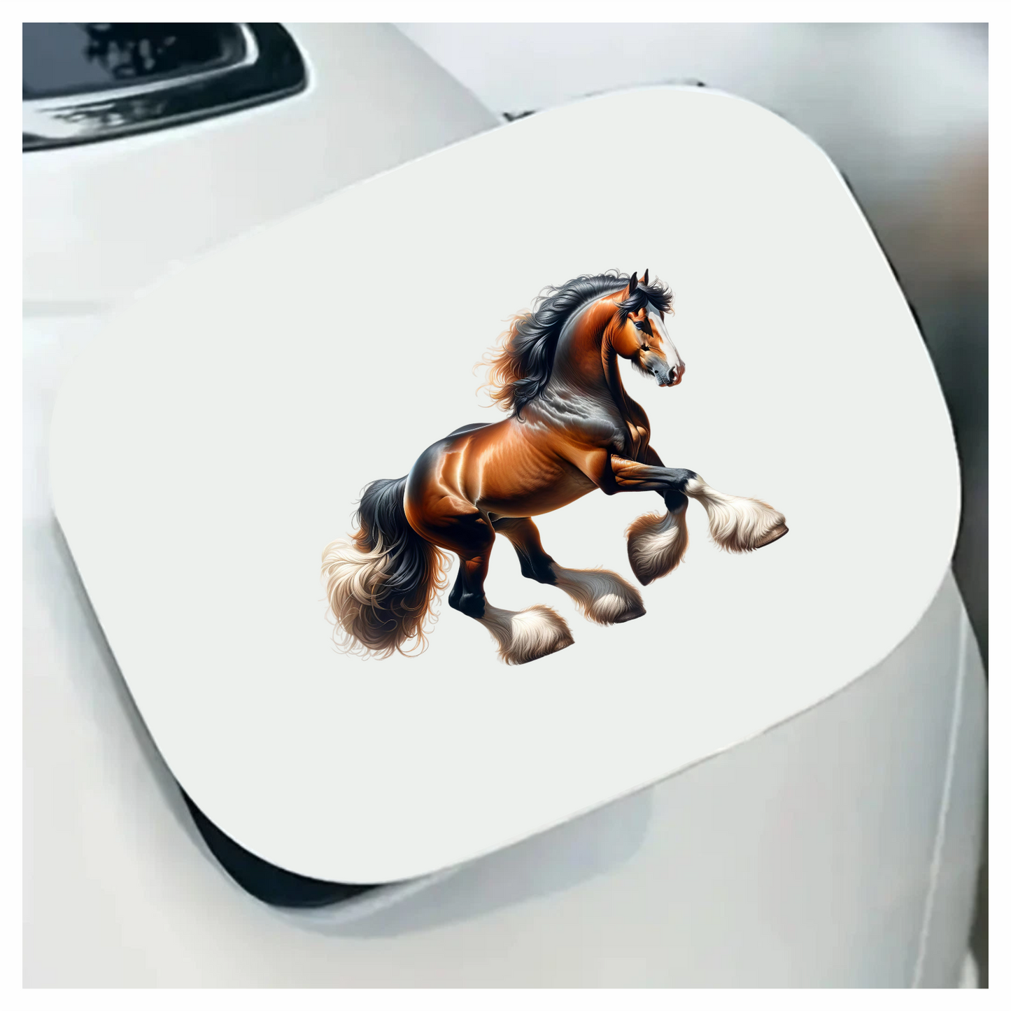 Brown Horse Draft Shire Strong Vinyl Sticker Decal