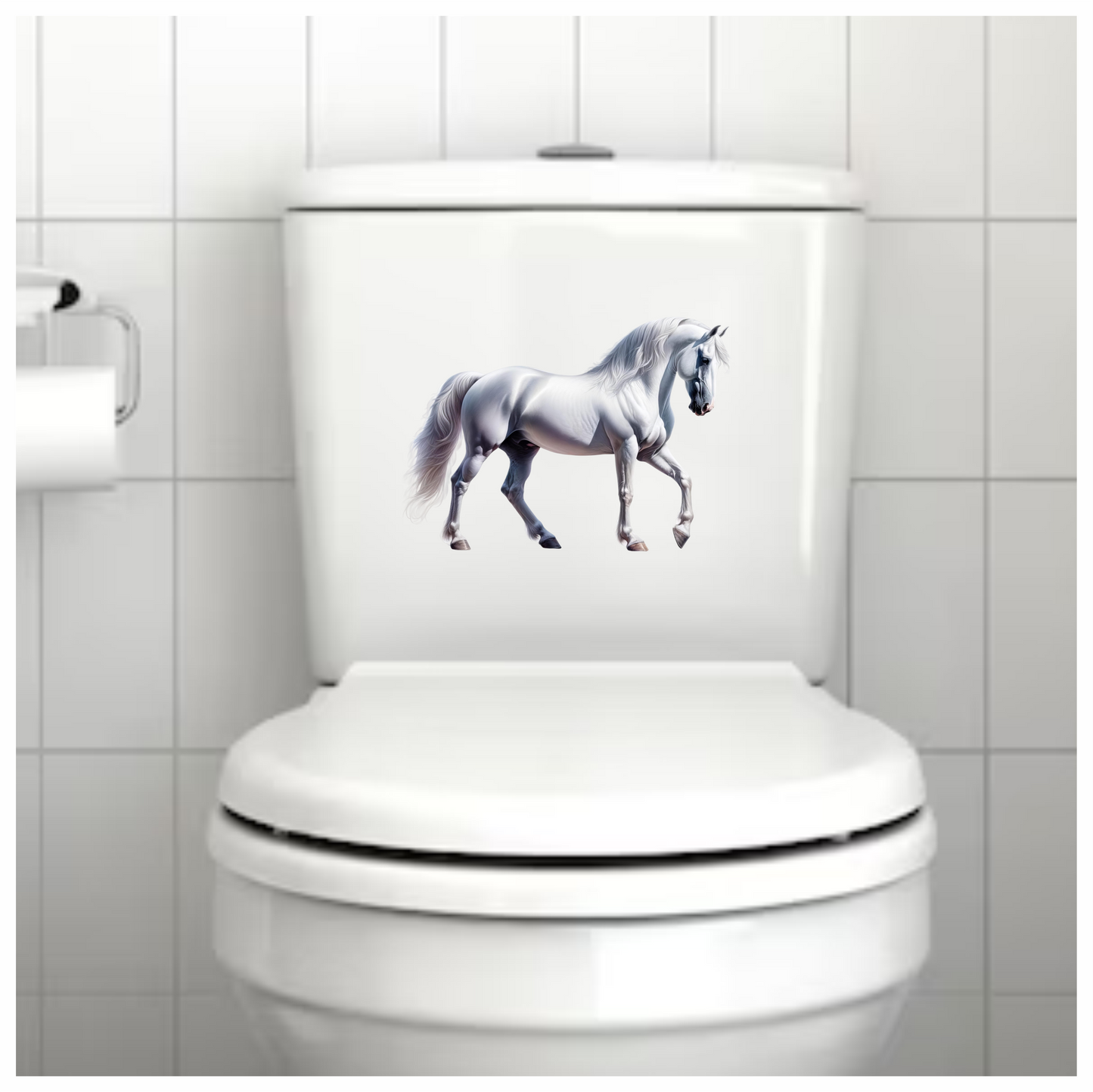 White Horse Andalusian Strong Graceful Elegant Vinyl Sticker Decal