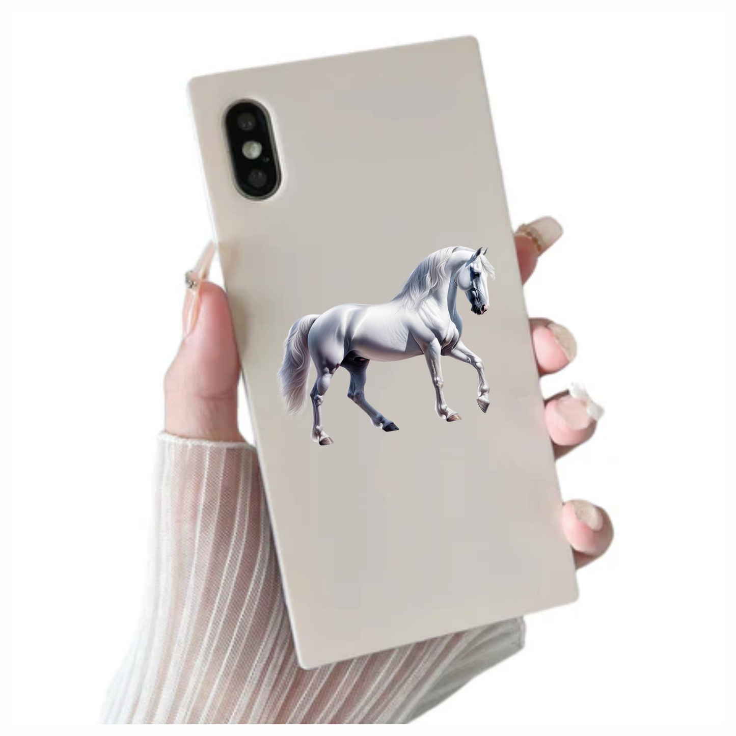 White Horse Andalusian Strong Graceful Elegant Vinyl Sticker Decal