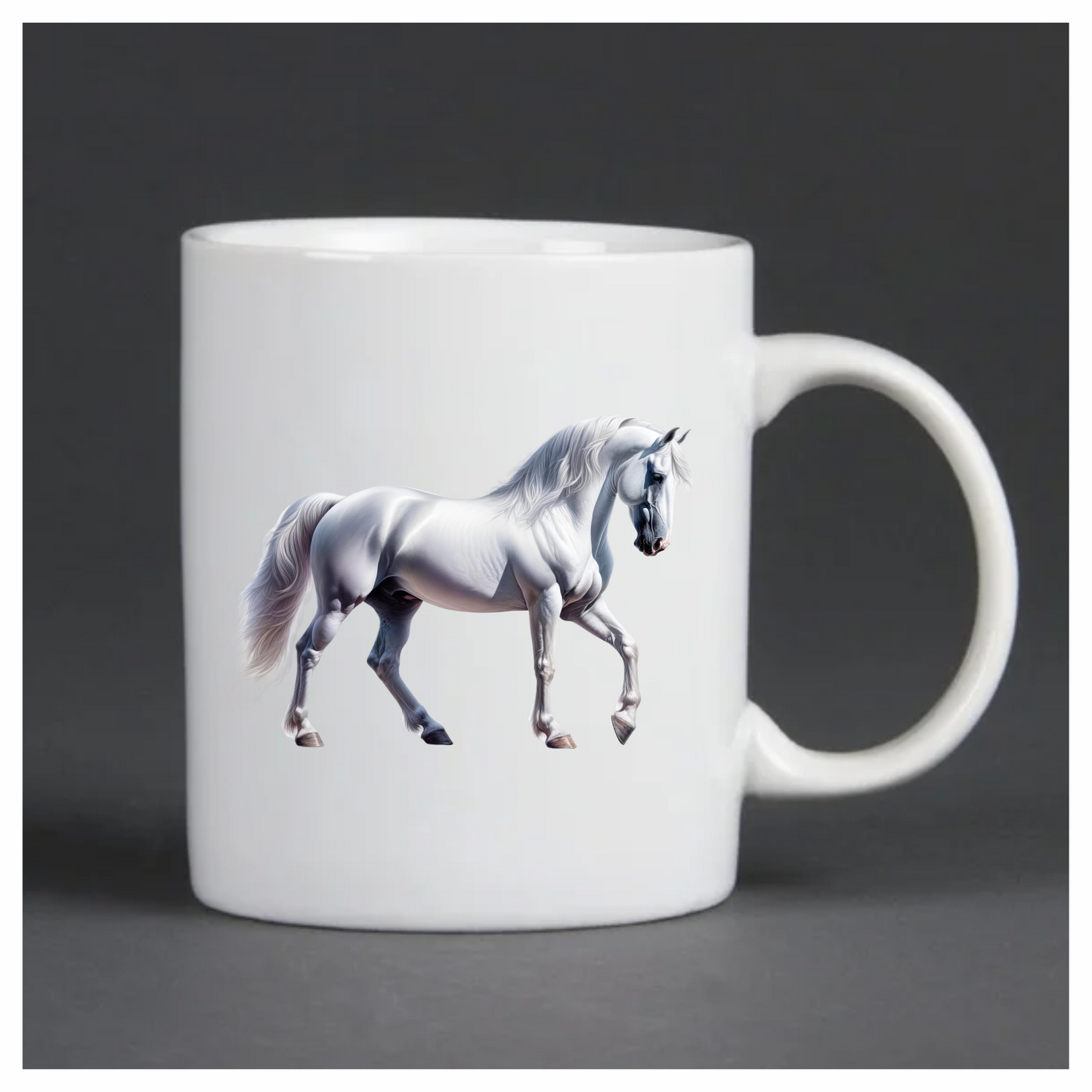 White Horse Andalusian Strong Graceful Elegant Vinyl Sticker Decal