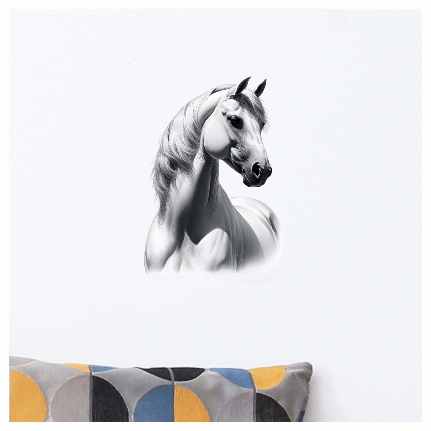 White Horse Arabian Strong Elegant Graceful Vinyl Sticker Decal