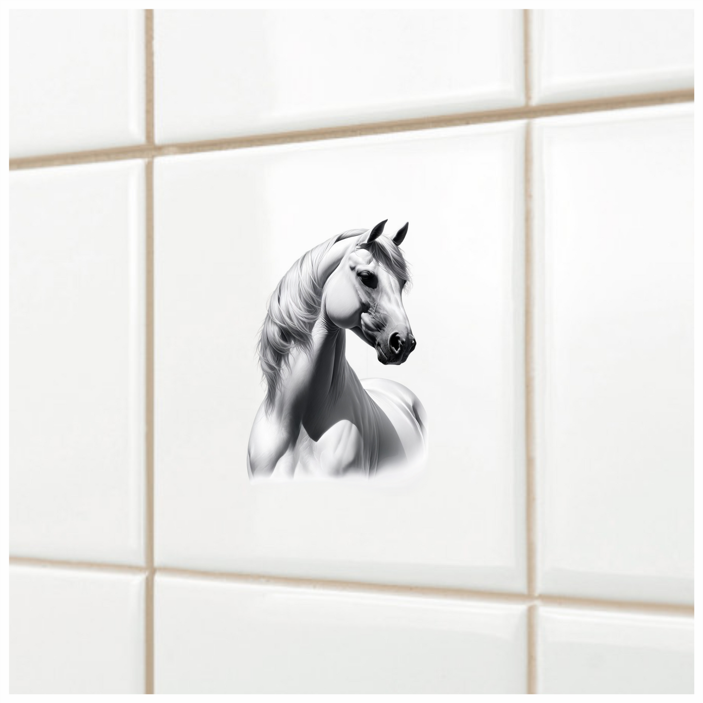 White Horse Arabian Strong Elegant Graceful Vinyl Sticker Decal