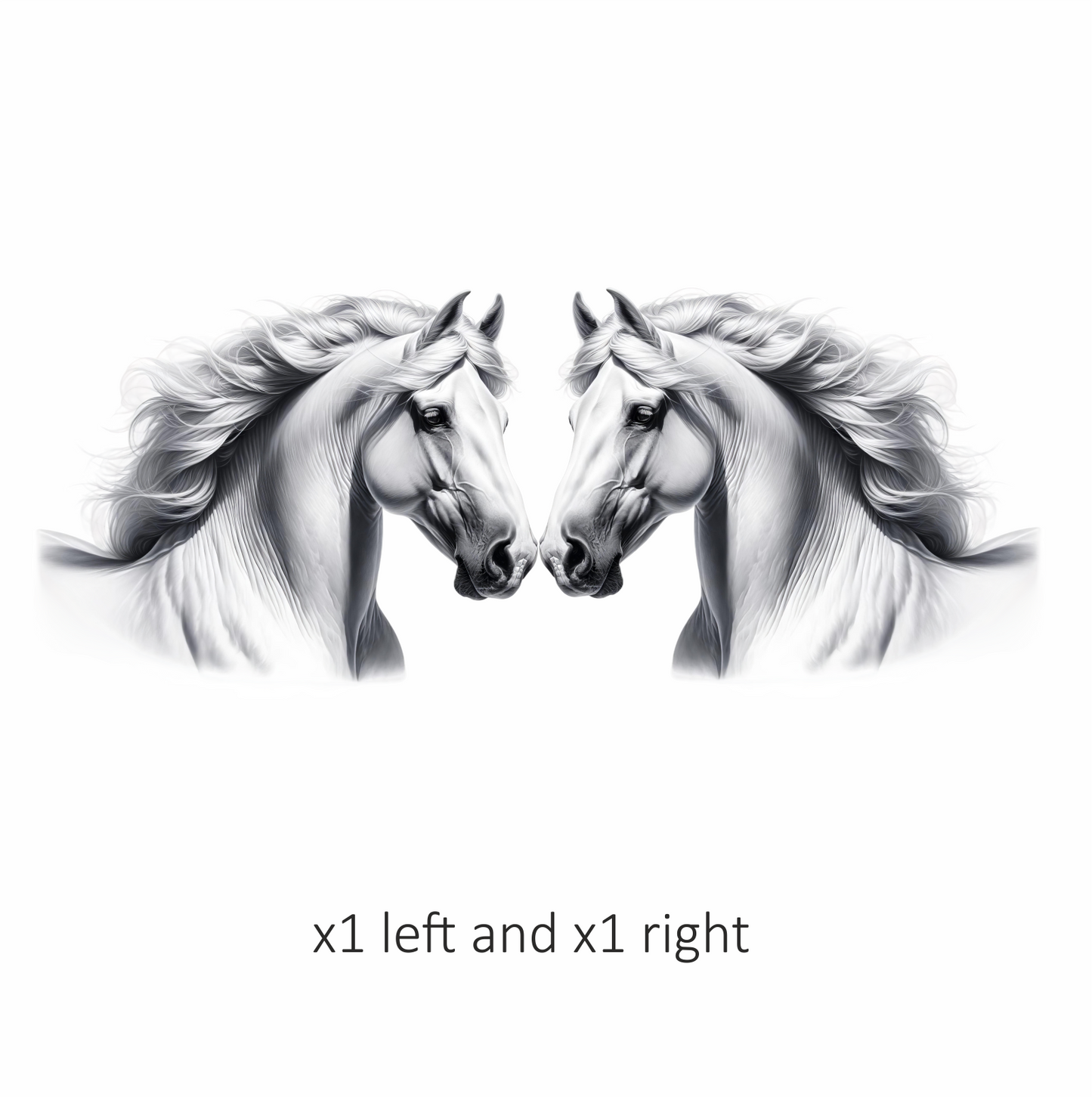 White Horse Andalusian Head Portrait Vinyl Sticker Decal