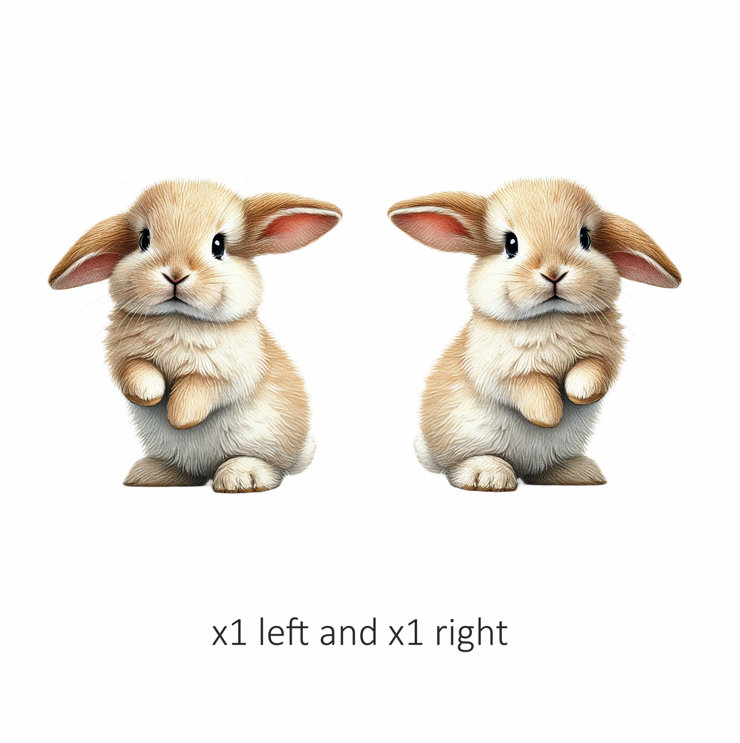 Beige Rabbit Cute Lop Bunny Vinyl Sticker Decal