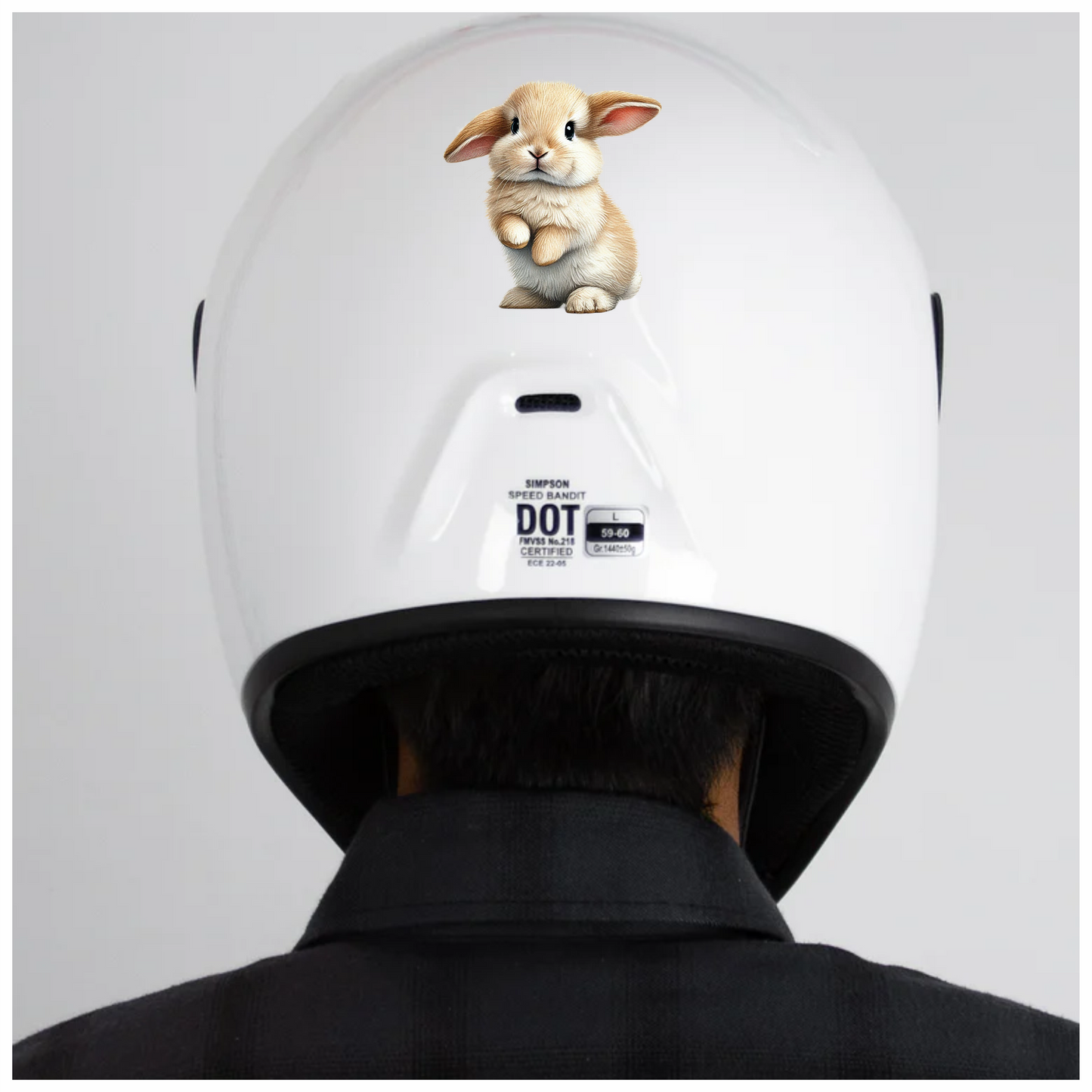 Beige Rabbit Cute Lop Bunny Vinyl Sticker Decal