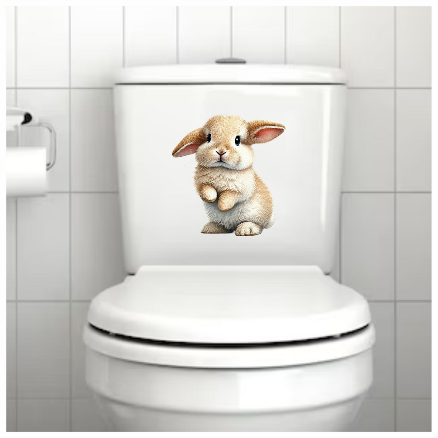 Beige Rabbit Cute Lop Bunny Vinyl Sticker Decal