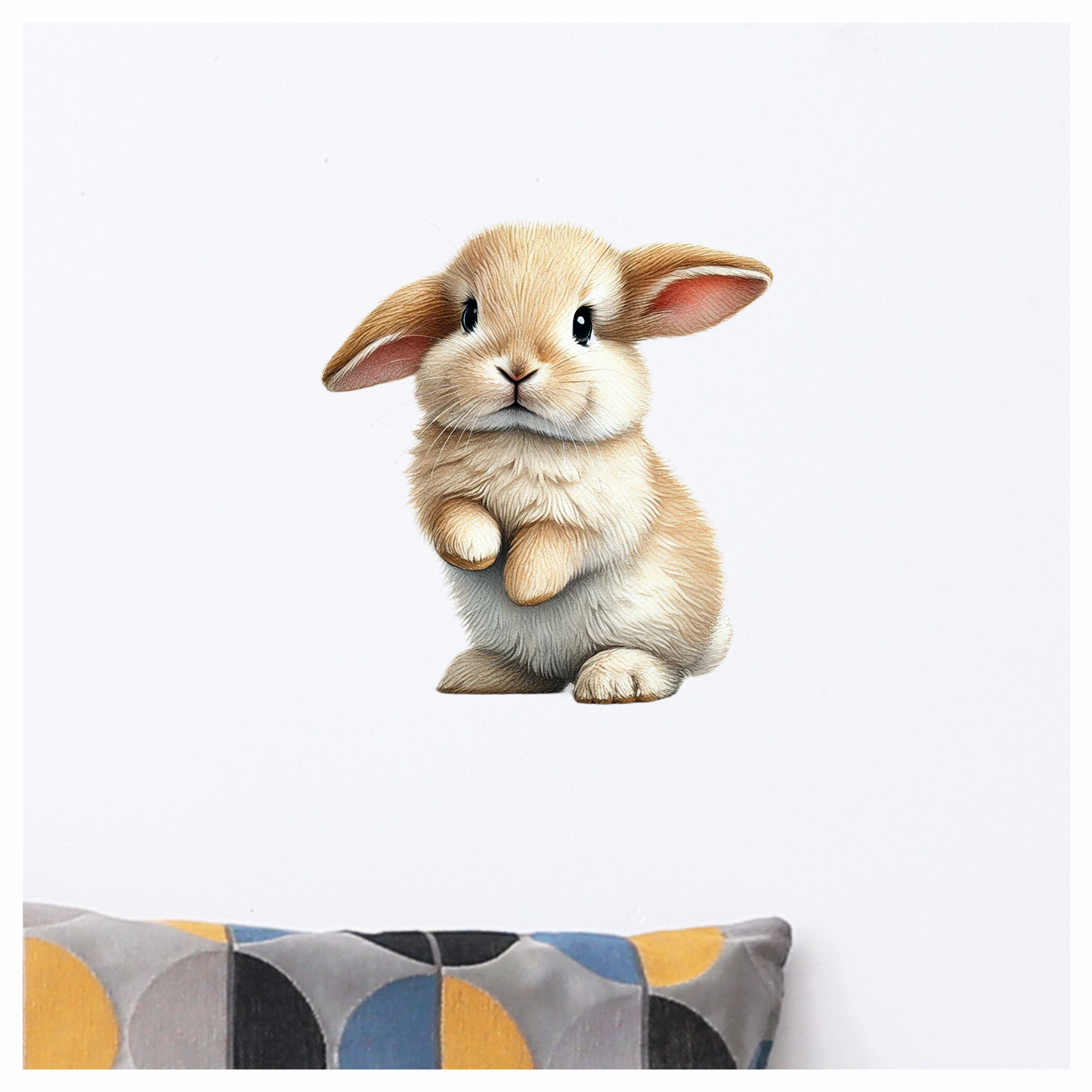 Beige Rabbit Cute Lop Bunny Vinyl Sticker Decal