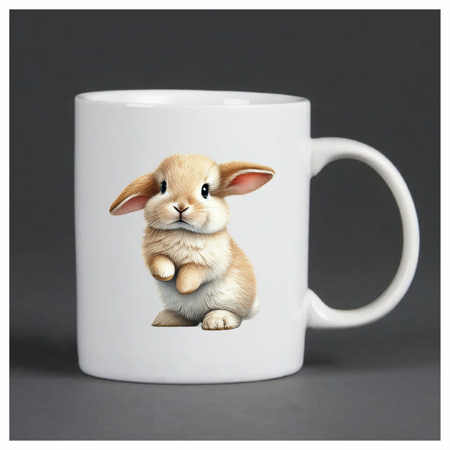 Beige Rabbit Cute Lop Bunny Vinyl Sticker Decal