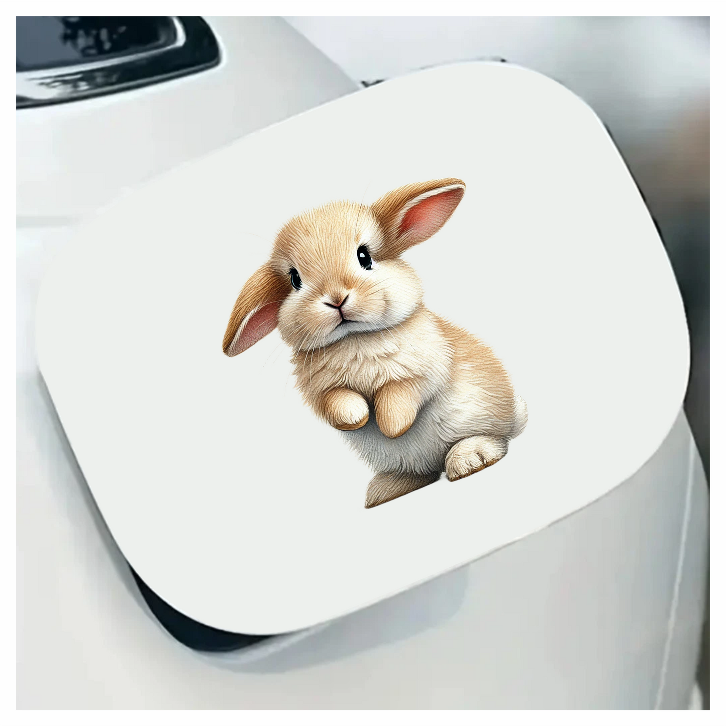 Beige Rabbit Cute Lop Bunny Vinyl Sticker Decal
