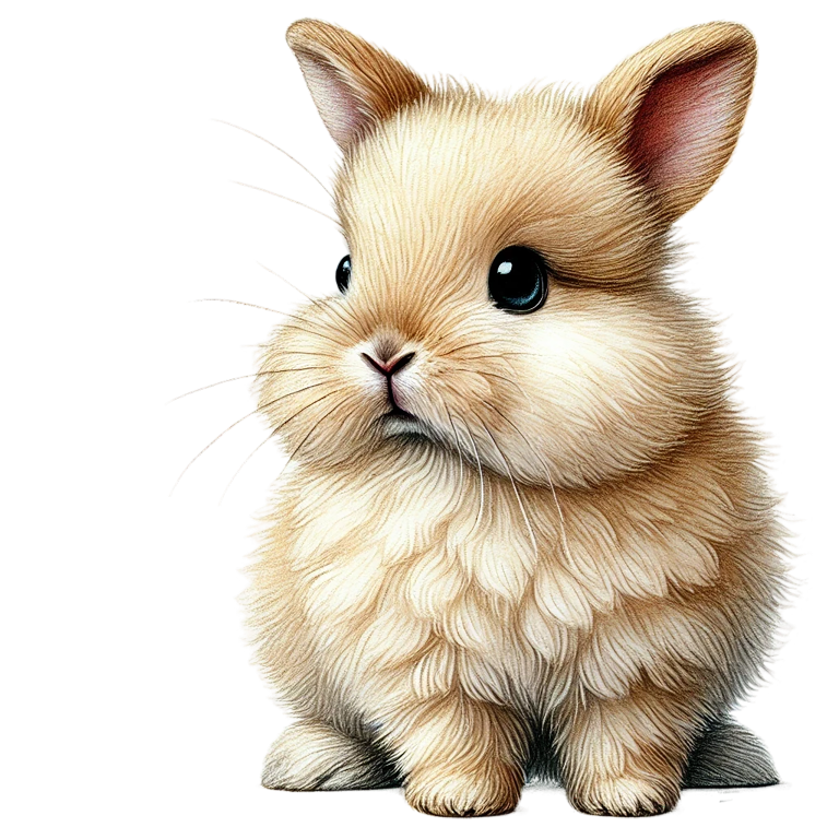 Cream Bunny Rabbit Fluffy Cute Vinyl Sticker Decal
