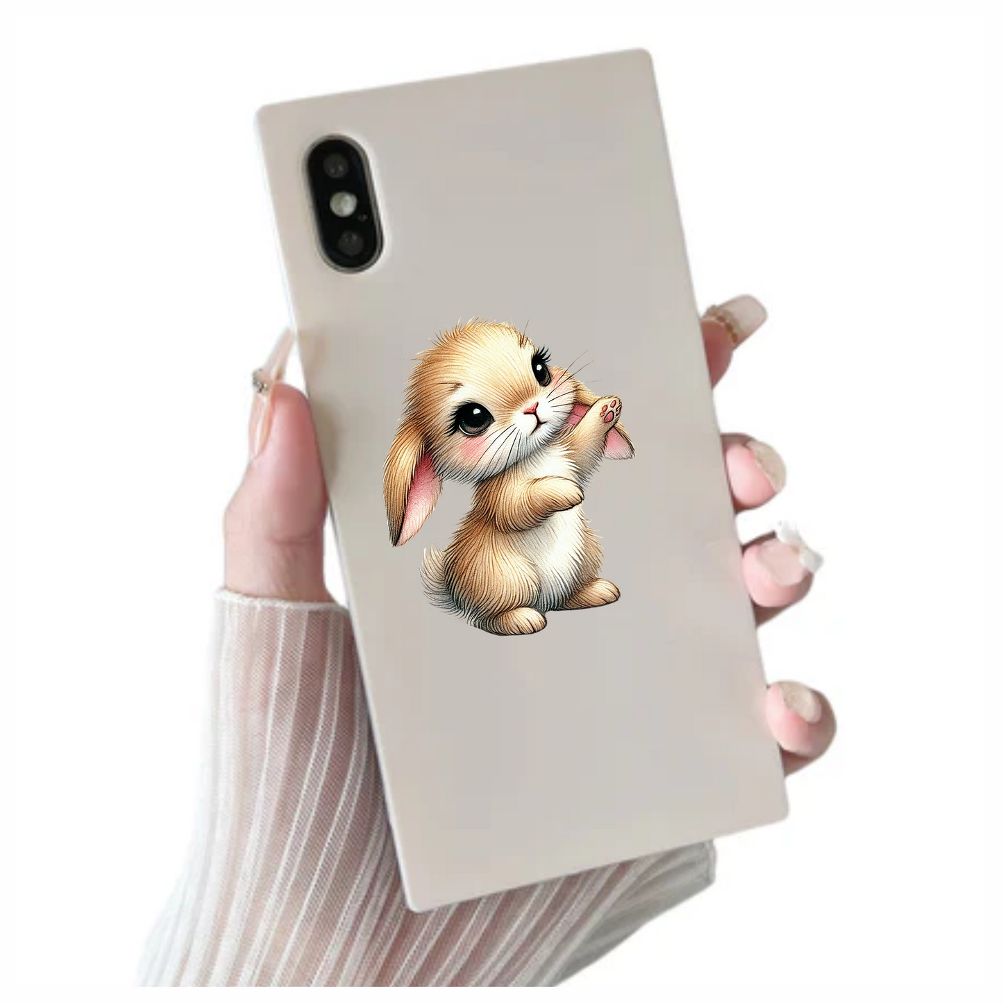 Brown Bunny Cute Drawing Animal Vinyl Sticker Decal