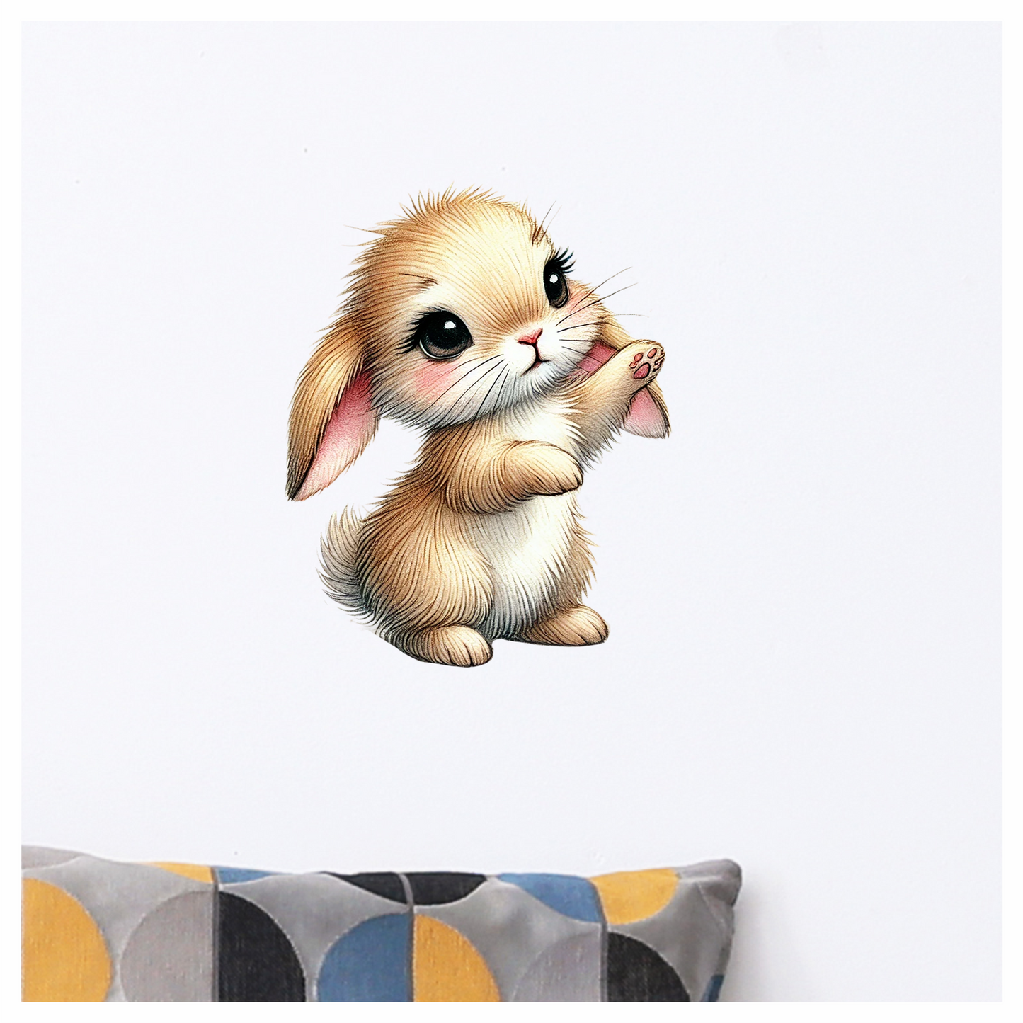 Brown Bunny Cute Drawing Animal Vinyl Sticker Decal