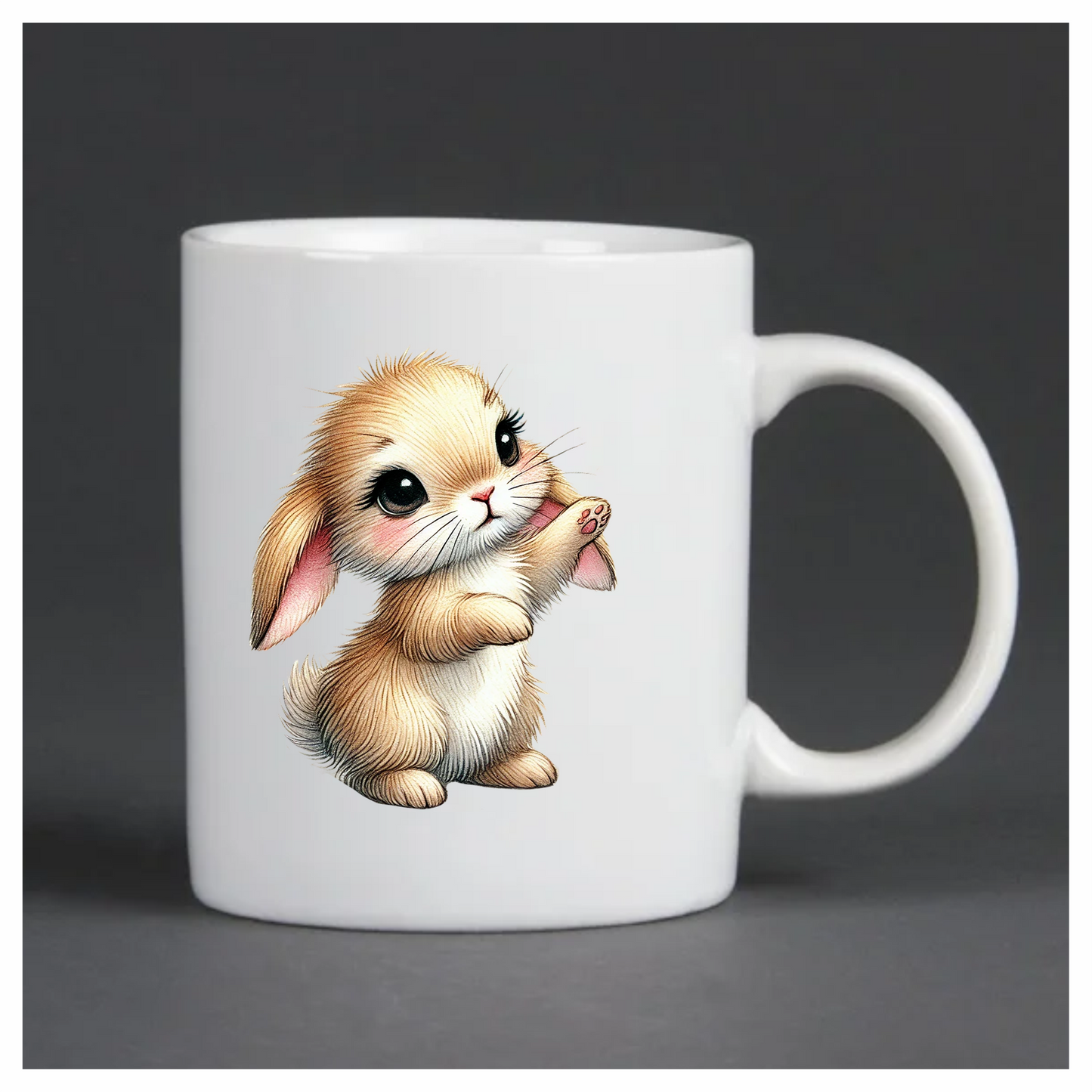 Brown Bunny Cute Drawing Animal Vinyl Sticker Decal