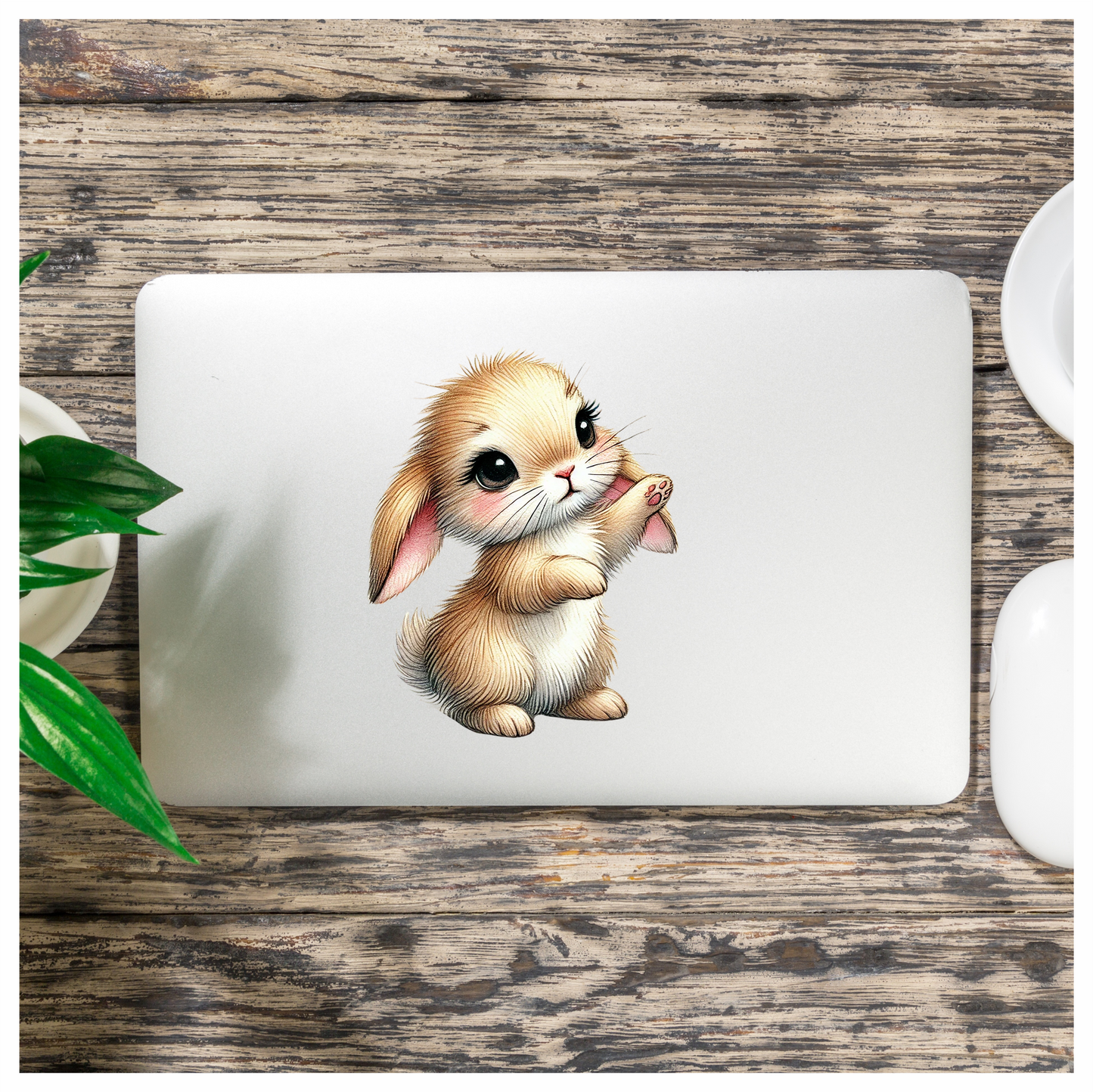 Brown Bunny Cute Drawing Animal Vinyl Sticker Decal