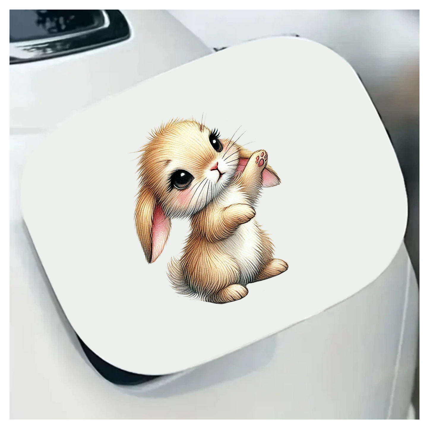 Brown Bunny Cute Drawing Animal Vinyl Sticker Decal