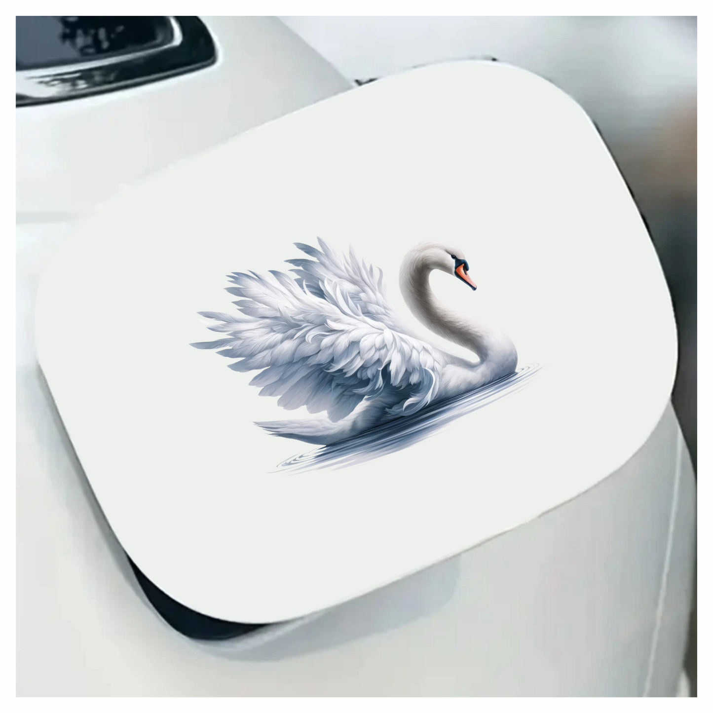 White Swan Water Bird Graceful Elegant Vinyl Sticker Decal