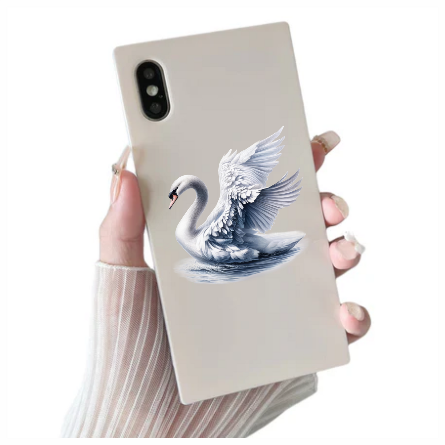 White Swan Water Wings Spread Vinyl Sticker Decal