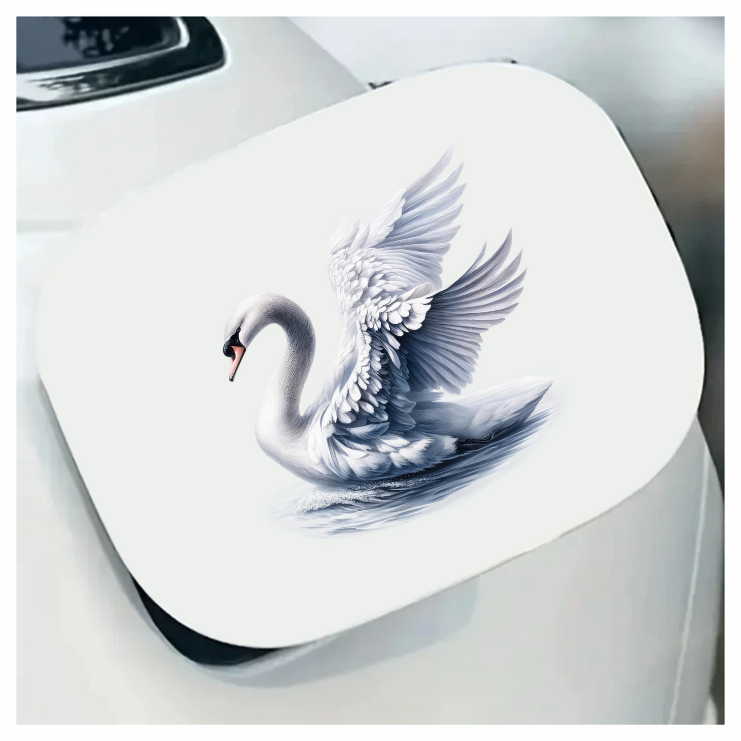 White Swan Water Wings Spread Vinyl Sticker Decal