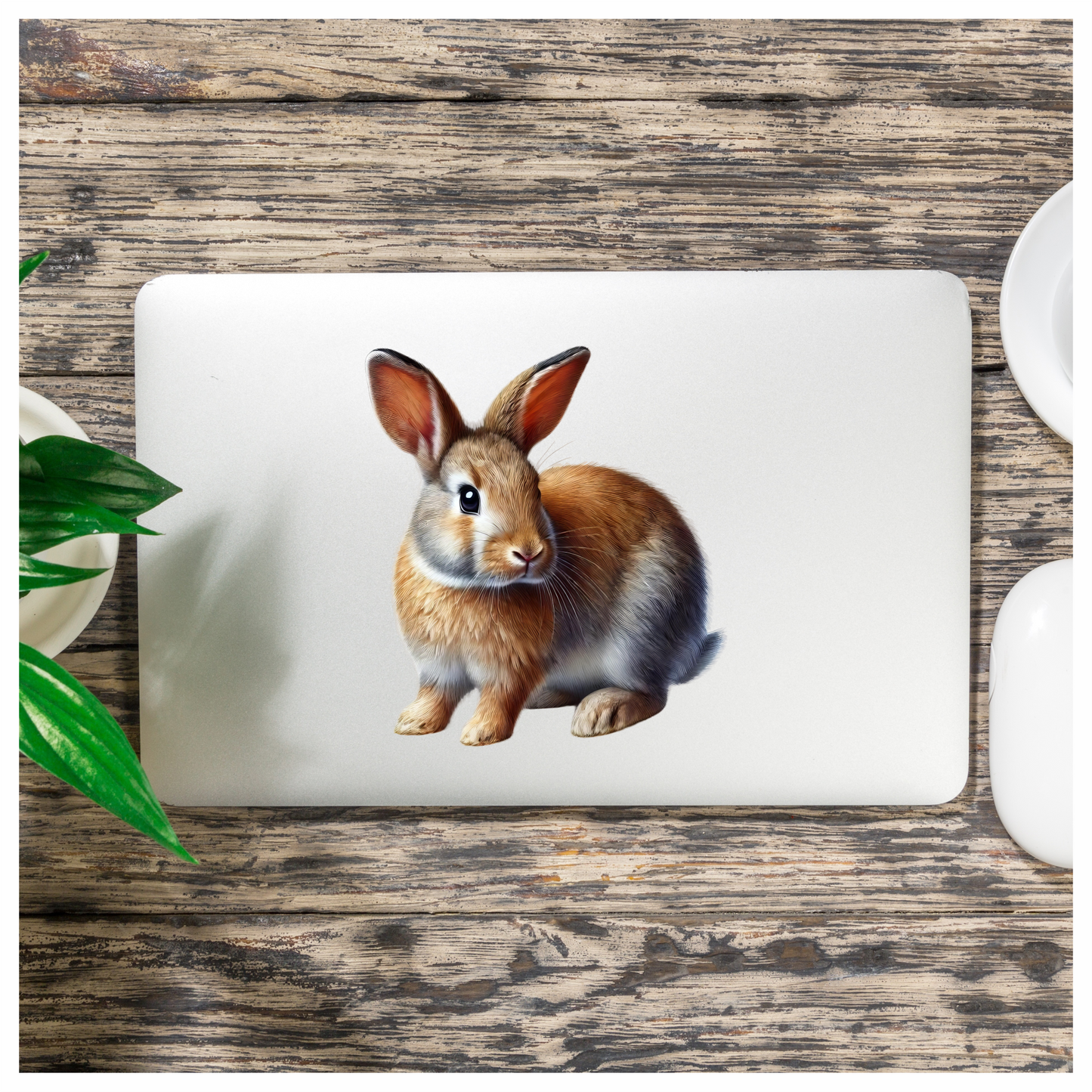 Brown Rabbit Small Mammal Cute Vinyl Sticker Decal