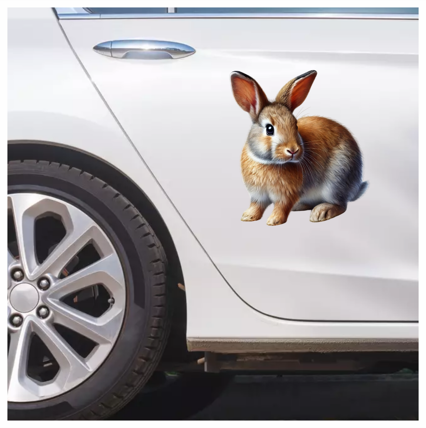 Brown Rabbit Small Mammal Cute Vinyl Sticker Decal