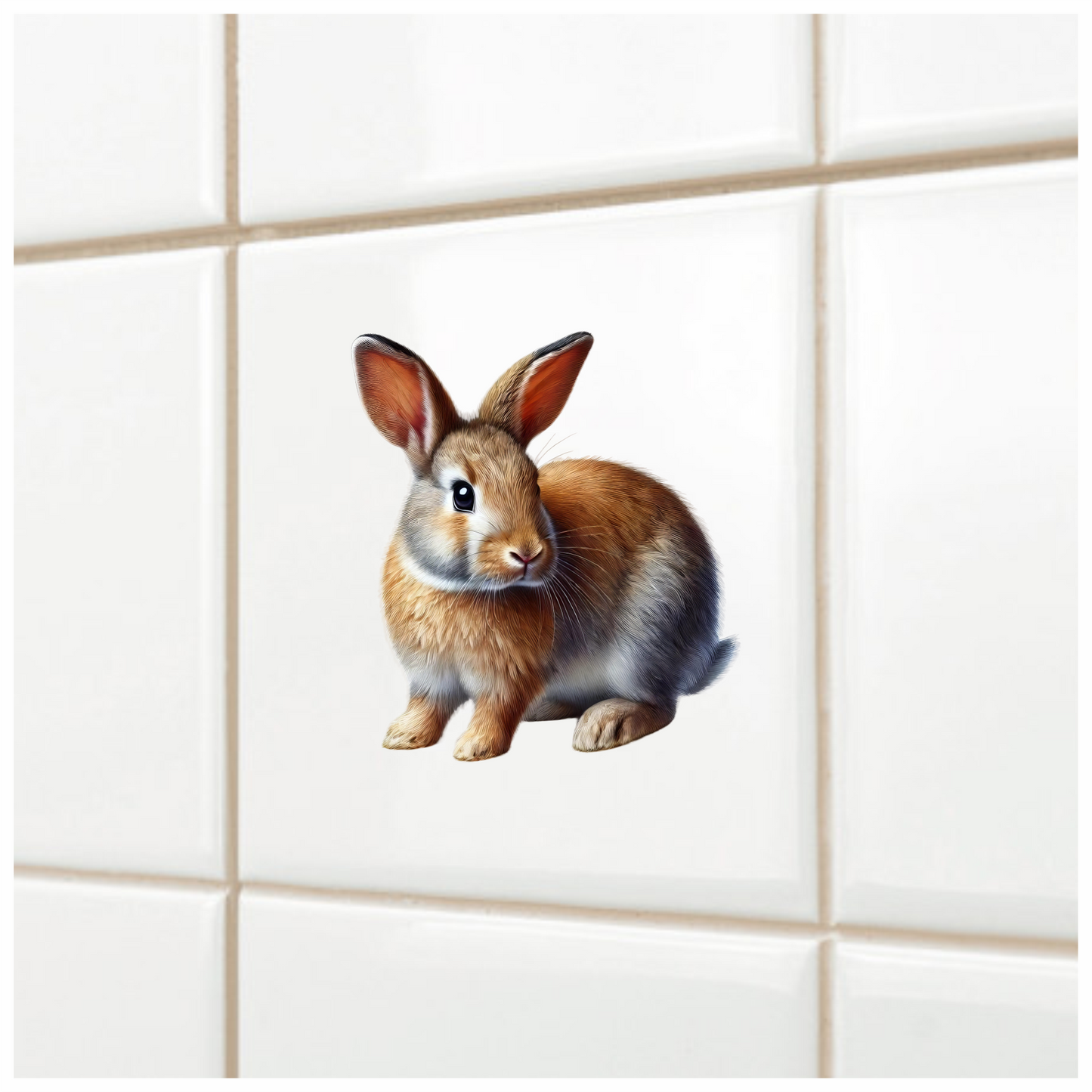 Brown Rabbit Small Mammal Cute Vinyl Sticker Decal