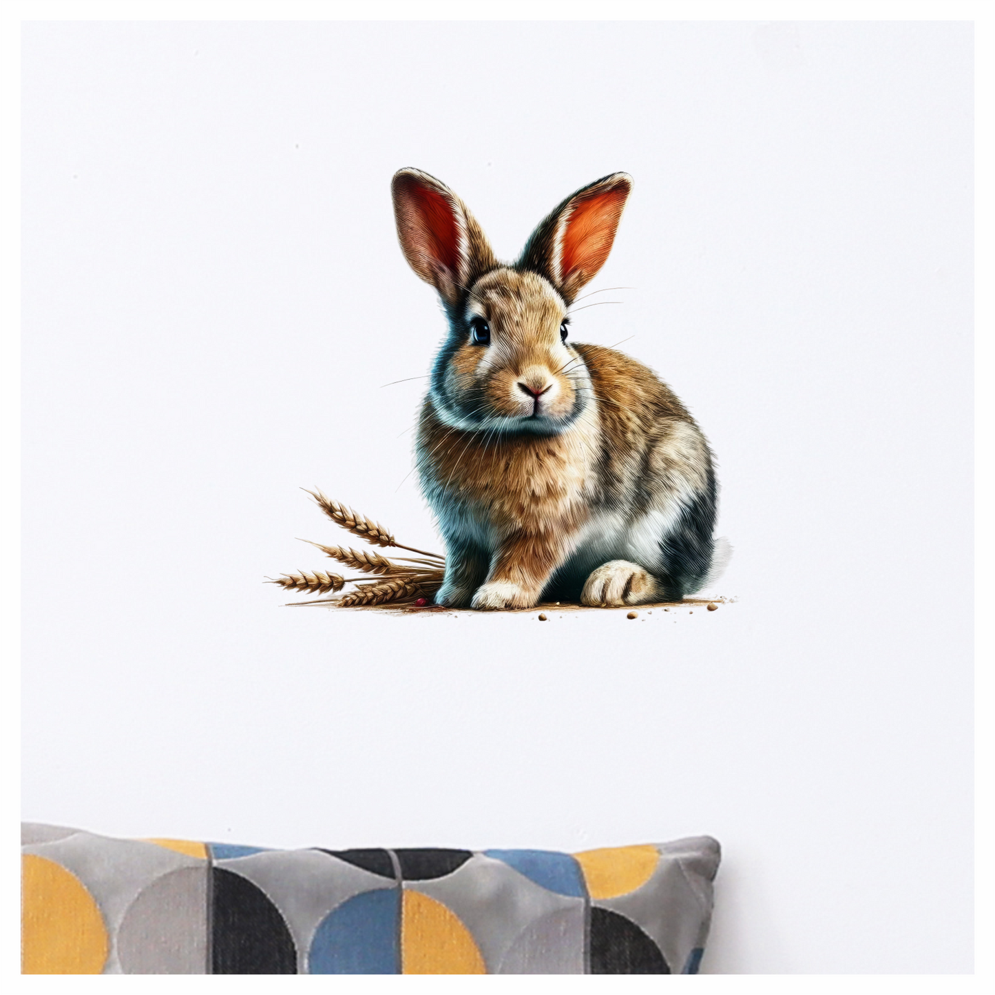 Brown Rabbit Farm Wheat Field Vinyl Sticker Decal