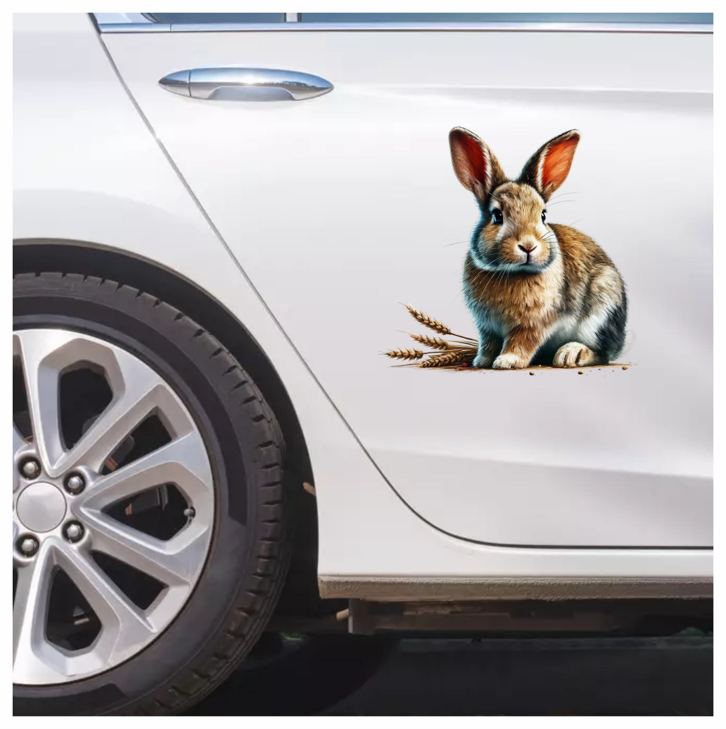 Brown Rabbit Farm Wheat Field Vinyl Sticker Decal