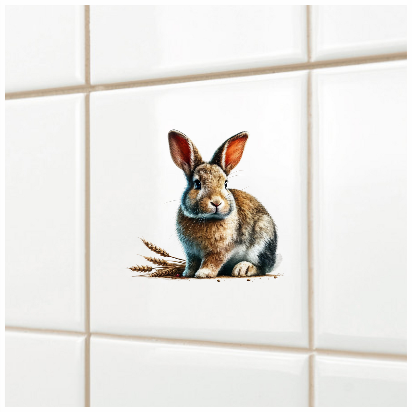 Brown Rabbit Farm Wheat Field Vinyl Sticker Decal