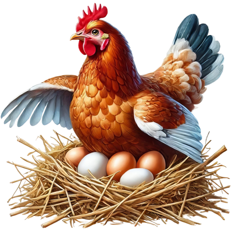 Brown Chicken Nest Eggs Farm Vinyl Sticker Decal