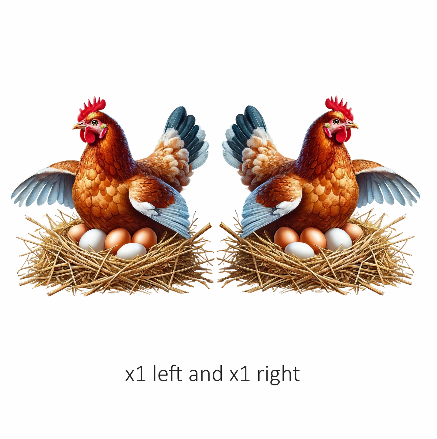 Brown Chicken Nest Eggs Farm Vinyl Sticker Decal