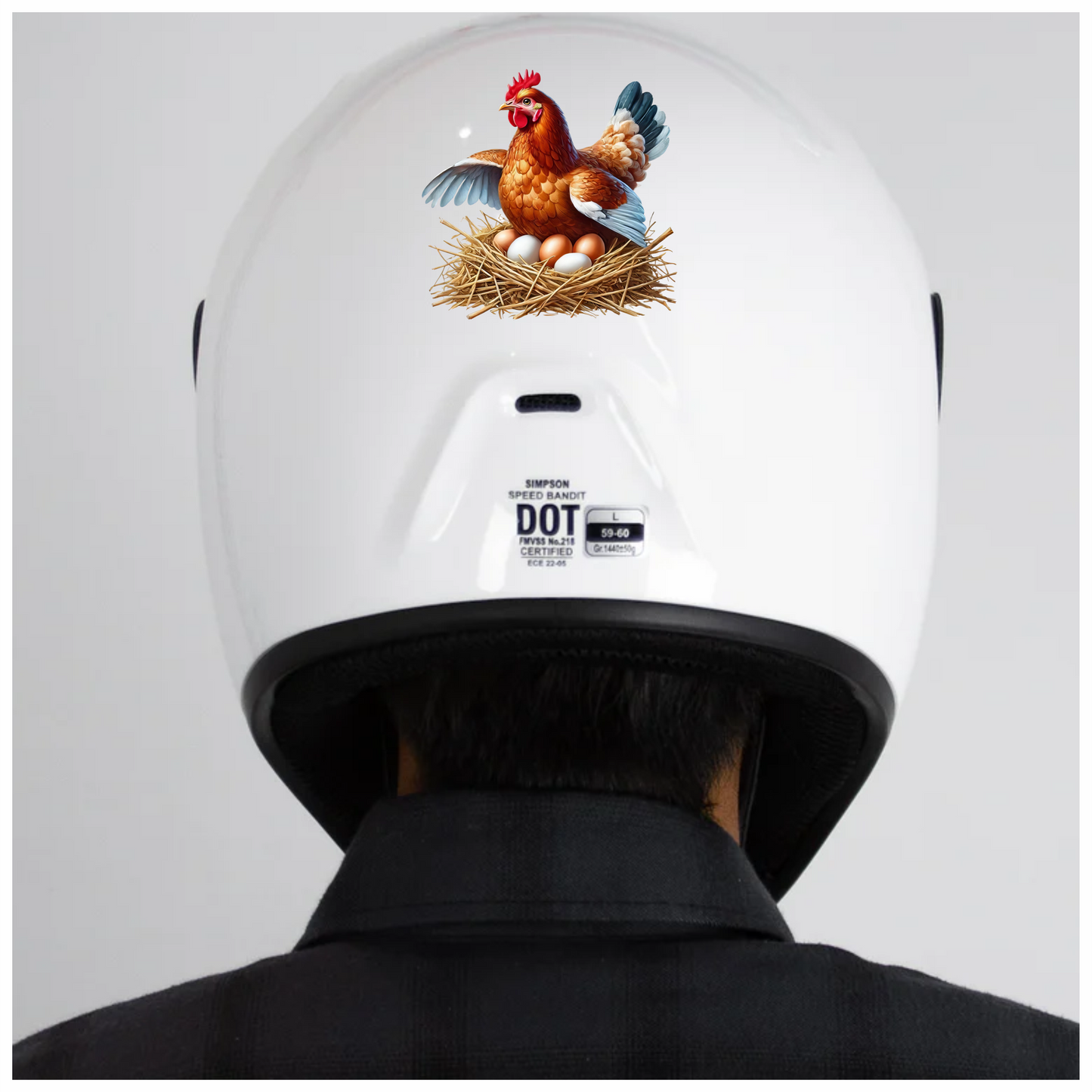 Brown Chicken Nest Eggs Farm Vinyl Sticker Decal