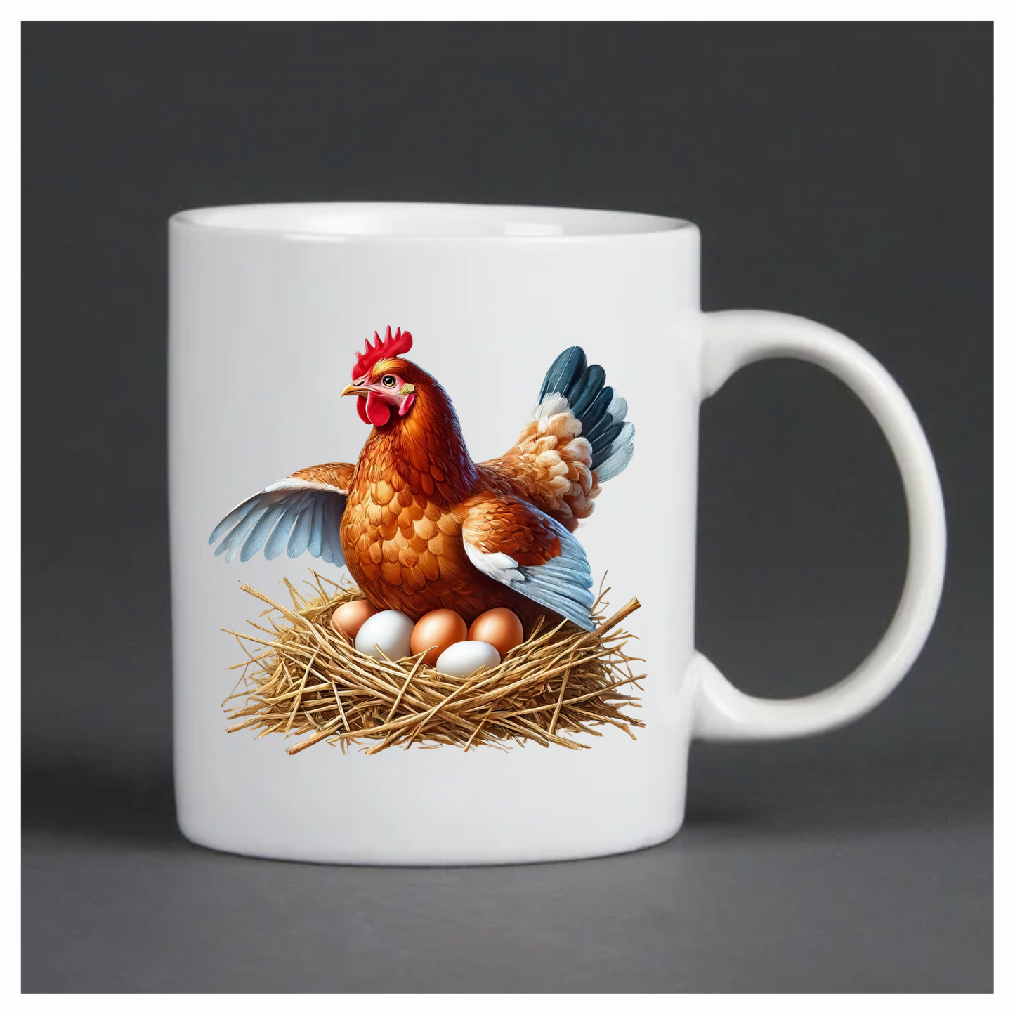 Brown Chicken Nest Eggs Farm Vinyl Sticker Decal