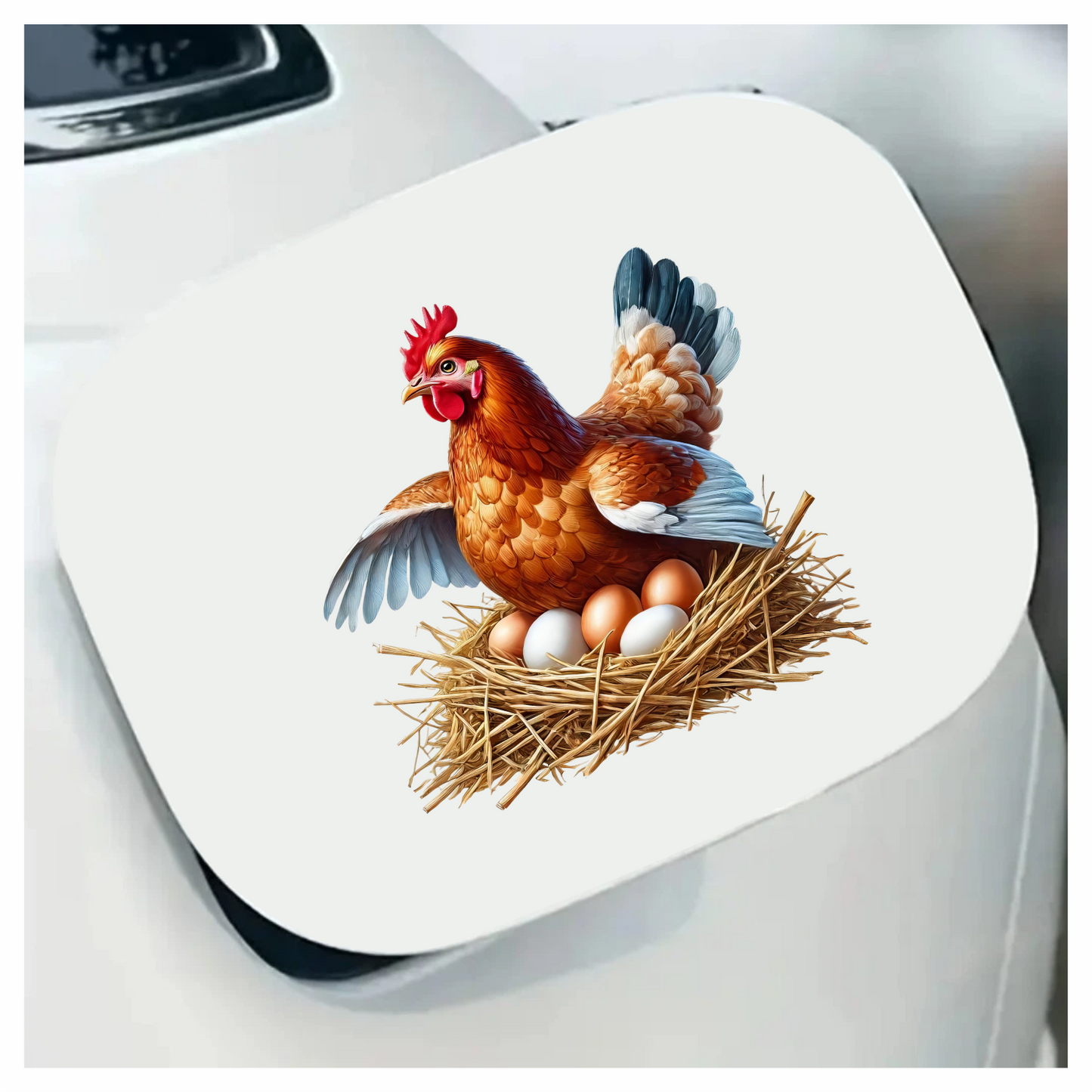 Brown Chicken Nest Eggs Farm Vinyl Sticker Decal