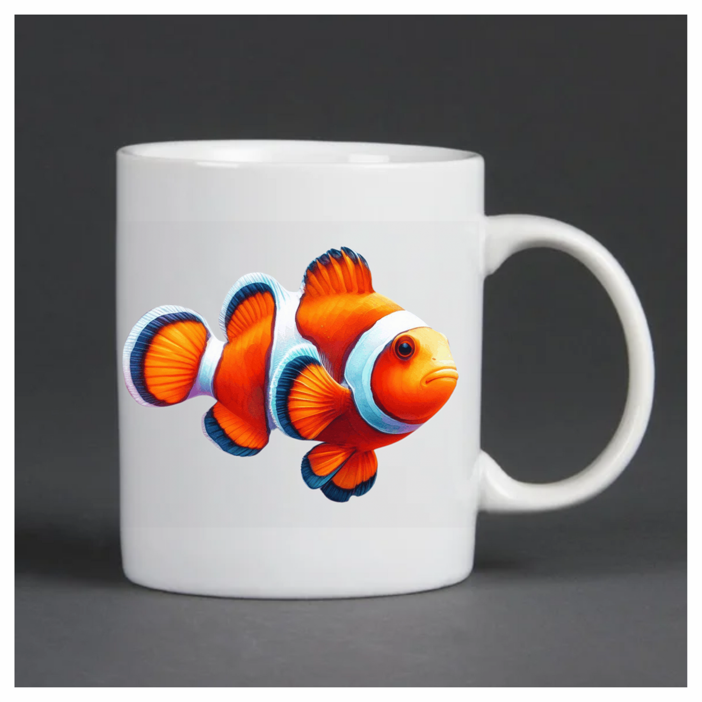 Orange White Fish Clownfish Ocean Vinyl Sticker Decal