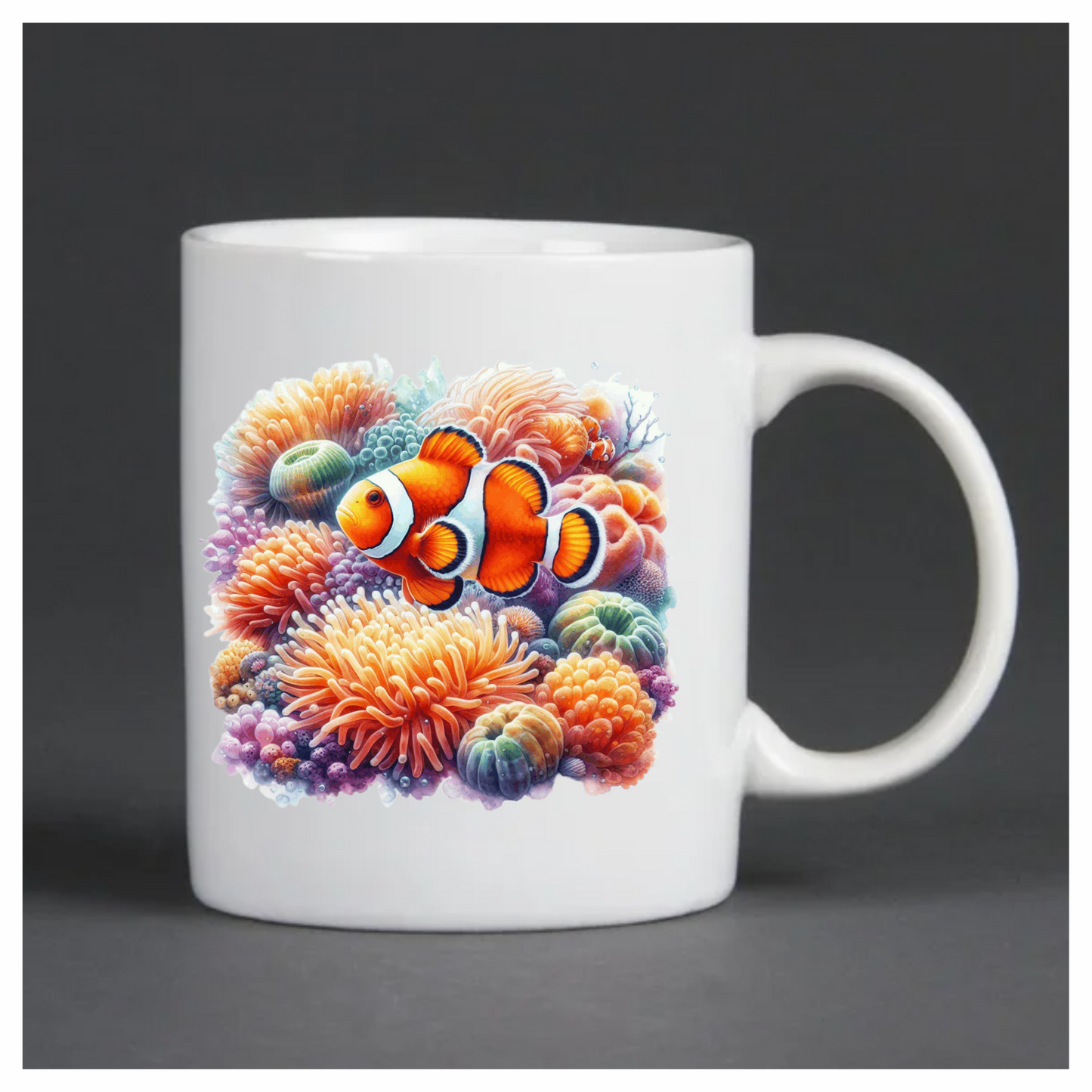 Orange Clownfish Coral Ocean Reef Vinyl Sticker Decal