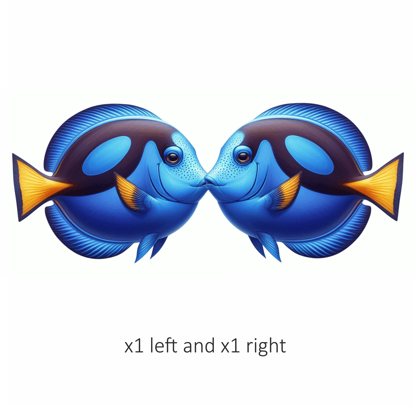 Blue Tropical Fish Ocean Marine Vinyl Sticker Decal