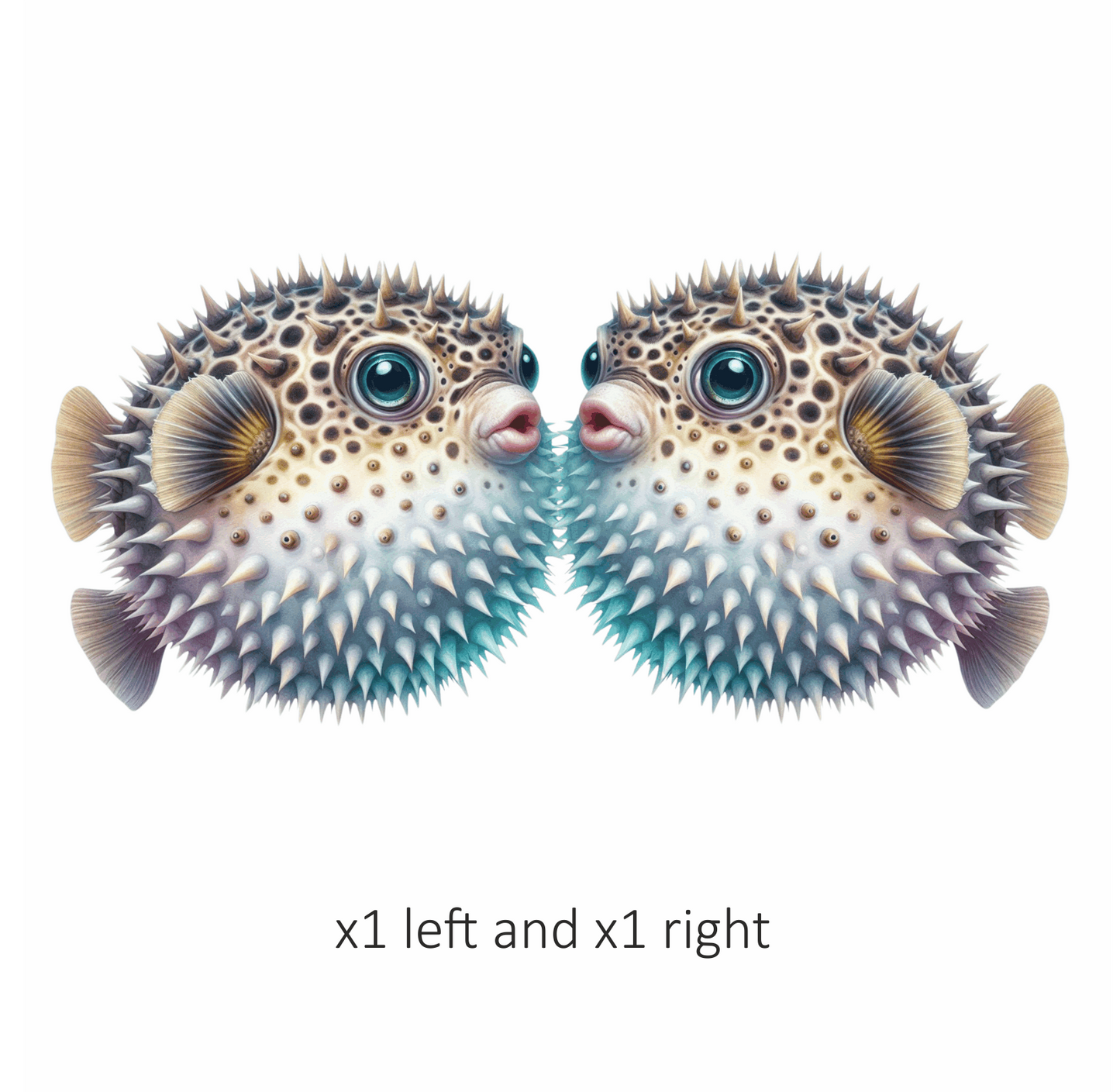 Brown Spiky Puffer Fish Ocean Vinyl Sticker Decal