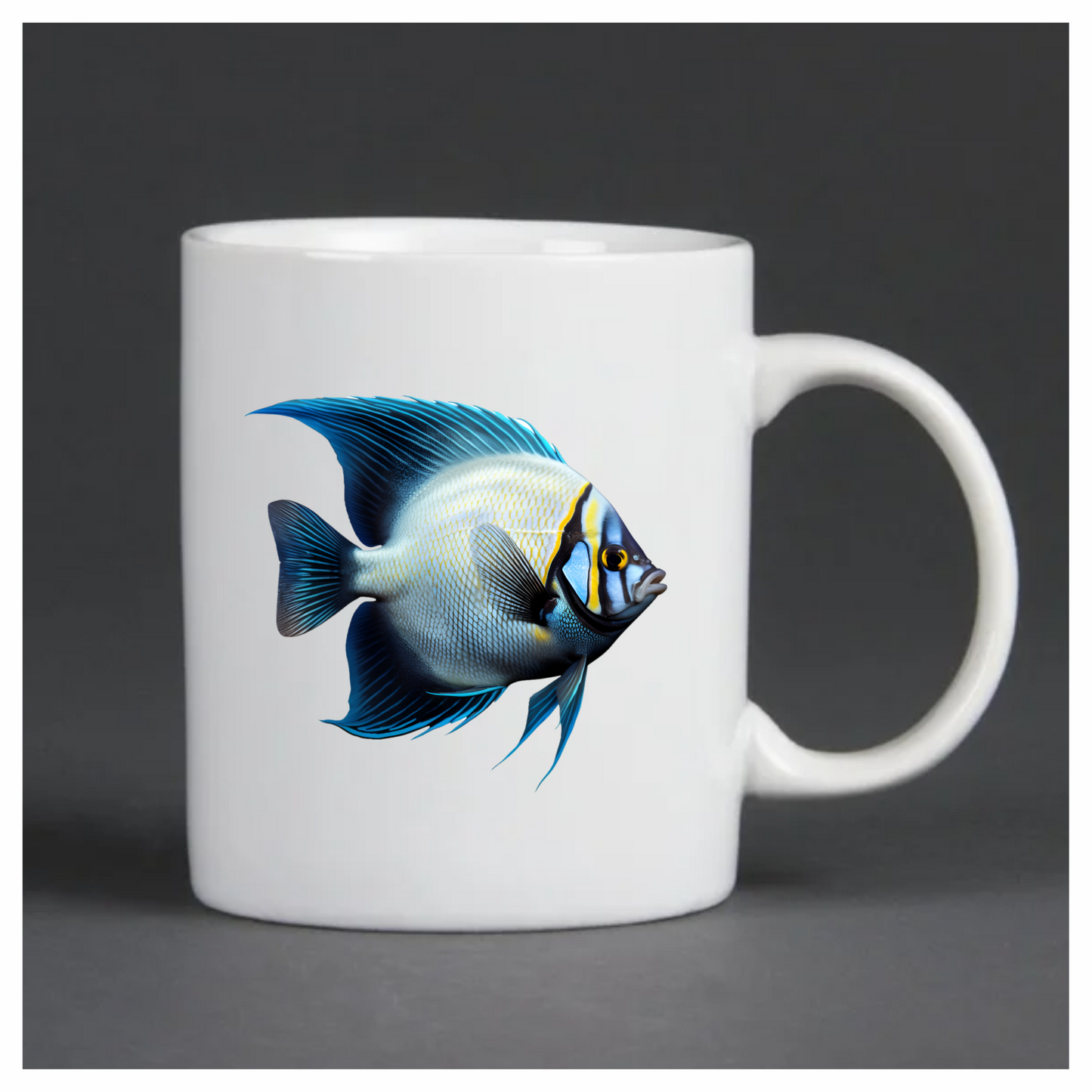 Blue Tropical Fish Angelfish Aquarium Vinyl Sticker Decal