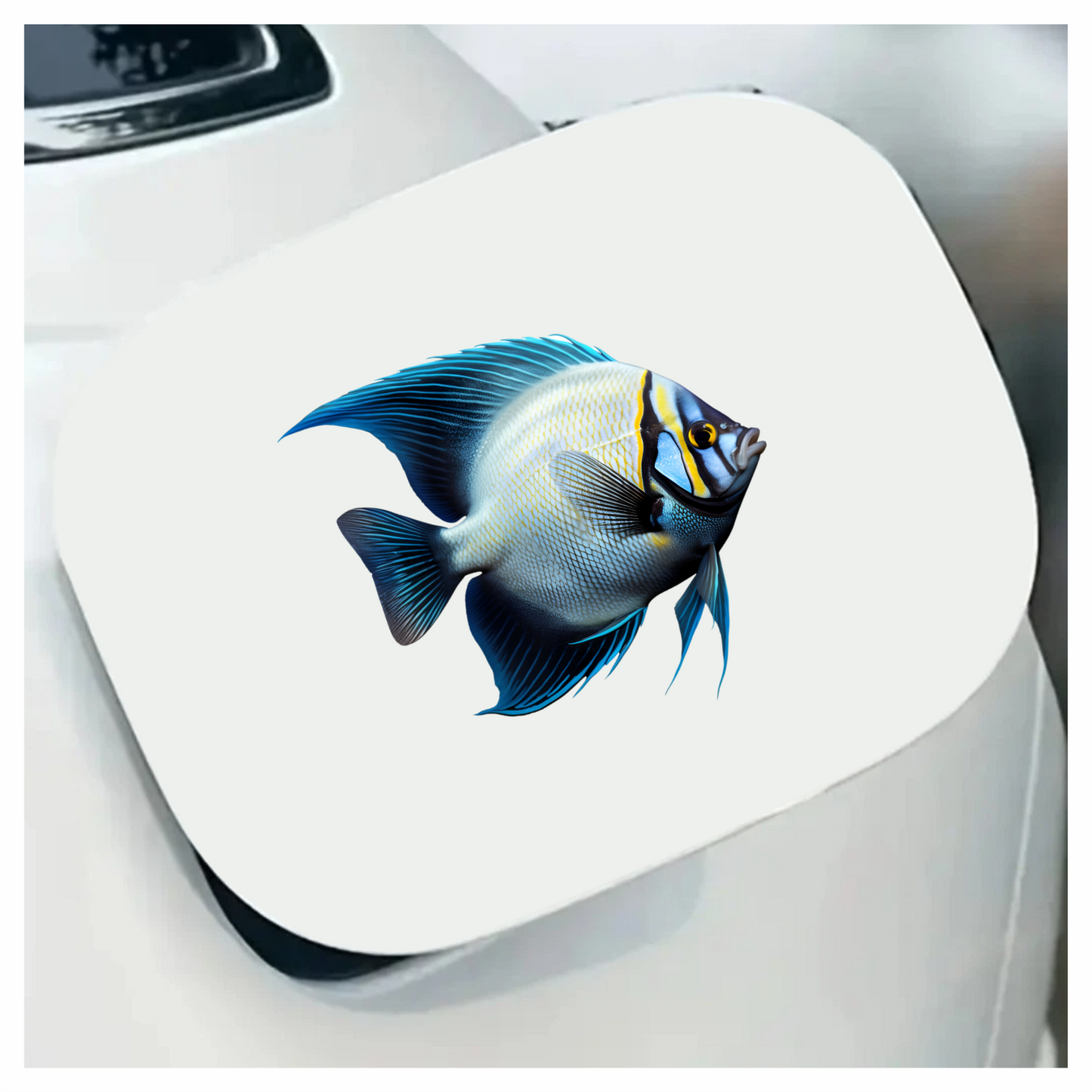 Blue Tropical Fish Angelfish Aquarium Vinyl Sticker Decal