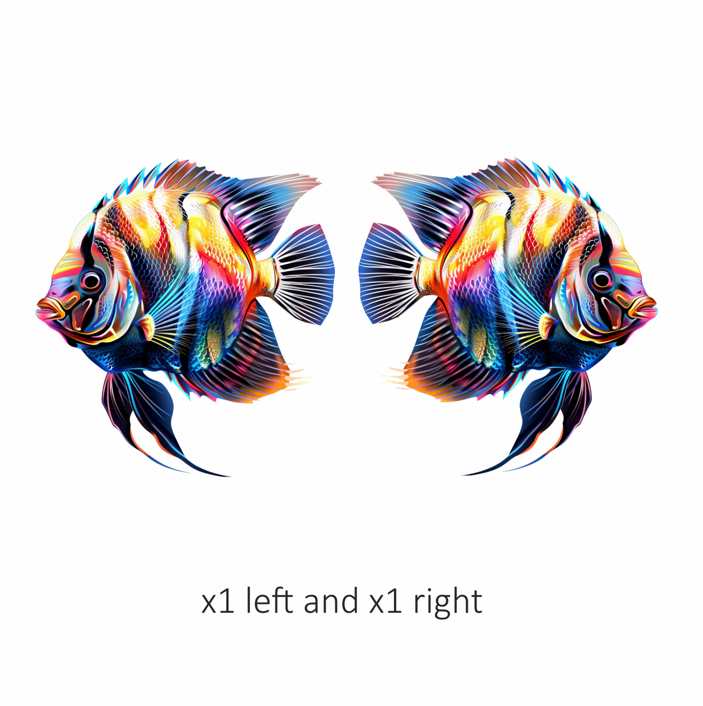 Bright Fish Tropical Angelfish Vinyl Sticker Decal