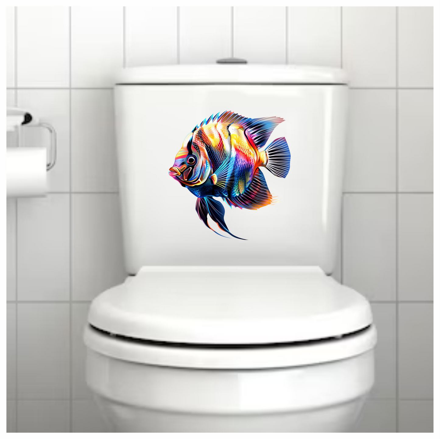 Bright Fish Tropical Angelfish Vinyl Sticker Decal