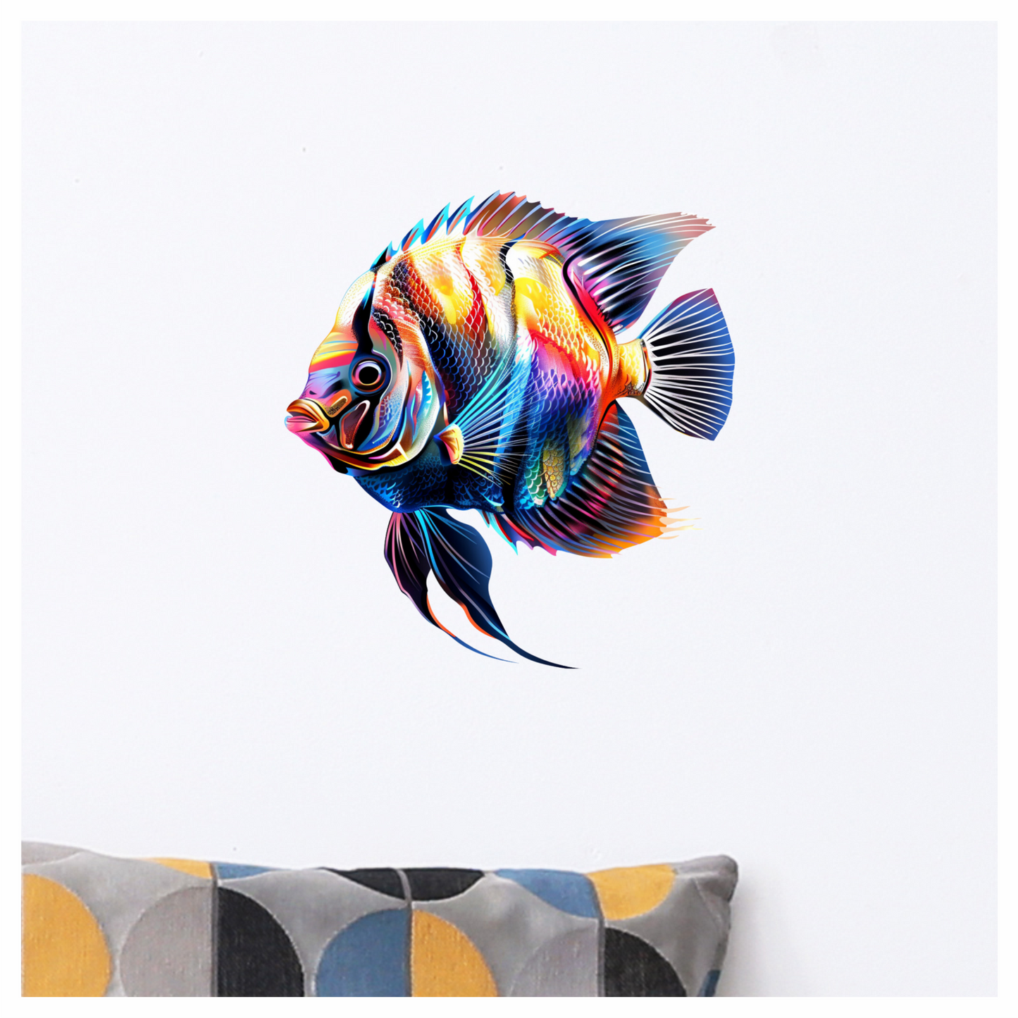 Bright Fish Tropical Angelfish Vinyl Sticker Decal