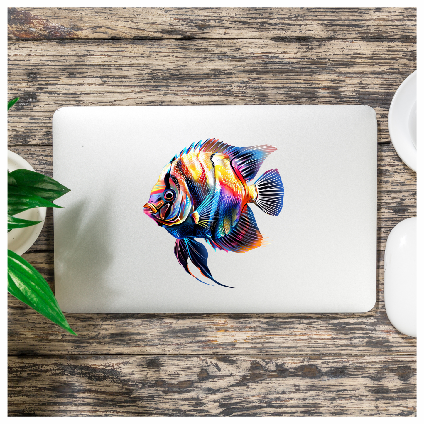 Bright Fish Tropical Angelfish Vinyl Sticker Decal