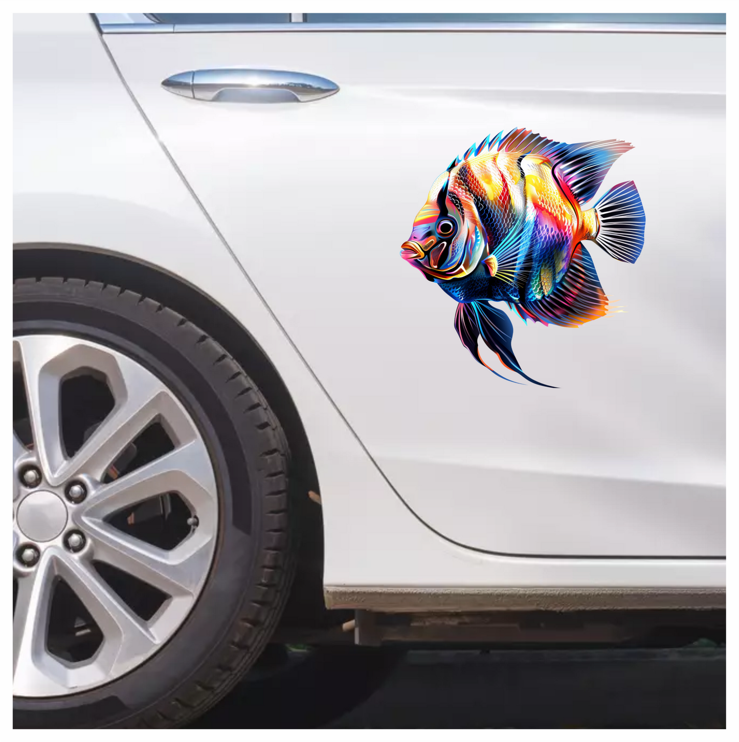 Bright Fish Tropical Angelfish Vinyl Sticker Decal