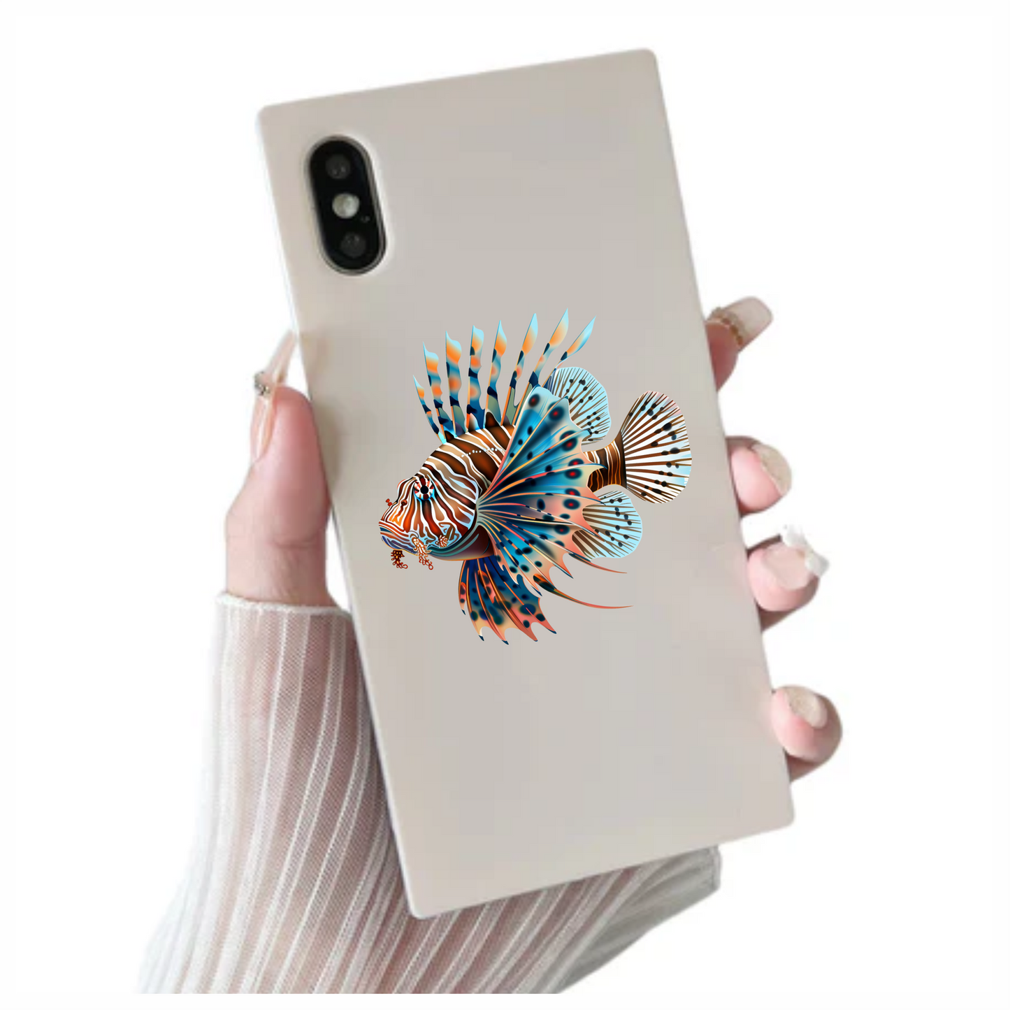 Blue Striped Lionfish Tropical Ocean Vinyl Sticker Decal